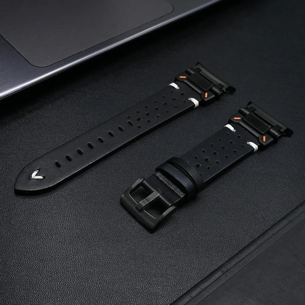 Premium Genuine Leather Band for Samsung Galaxy Ultra Watch - Durable & Stylish Cowboy Design for Men - Perfect for Outdoor Adventures, Work & Casual Wear
