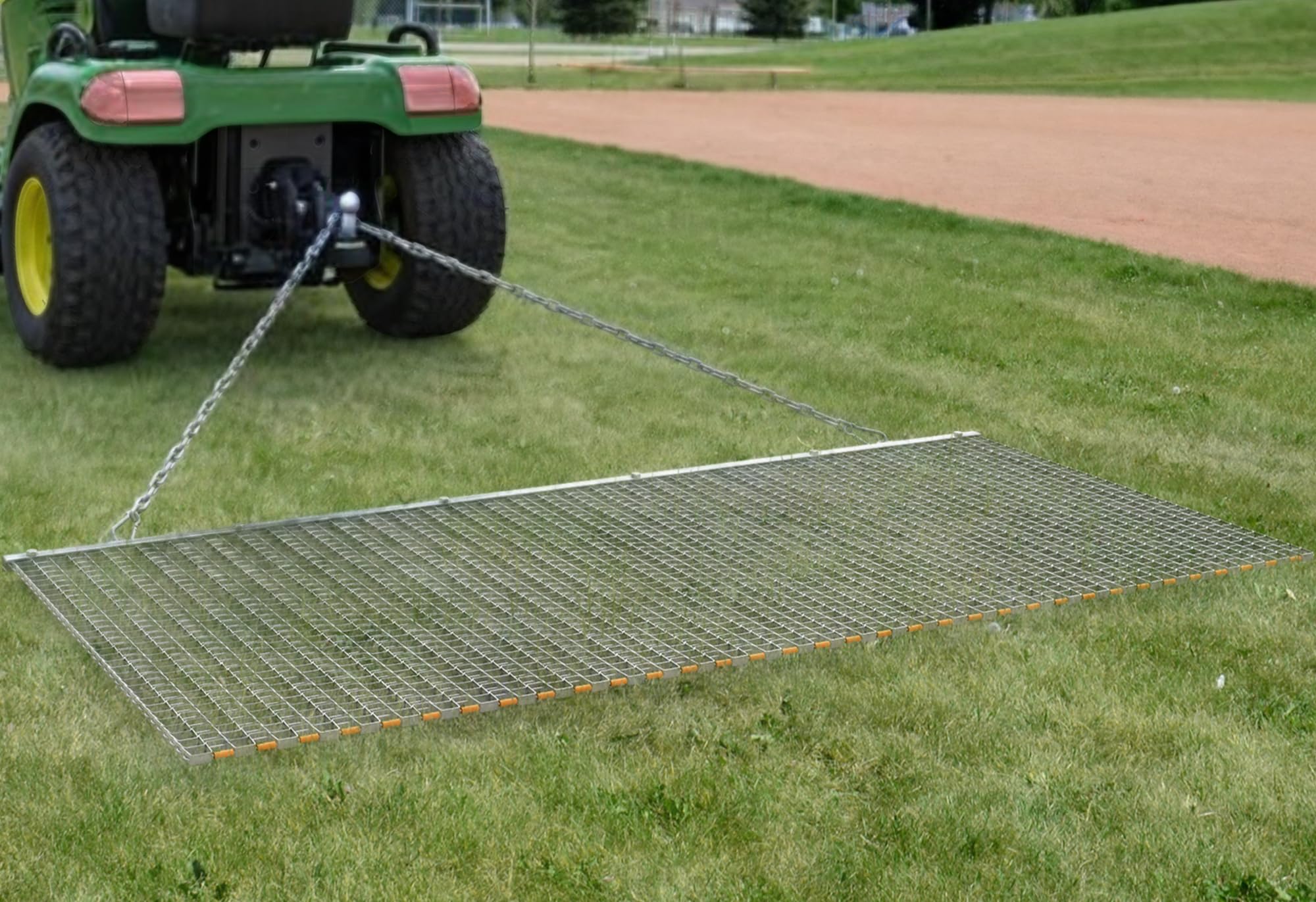 YINTATECH 3'x6' Heavy Duty Drag Mat for Field Leveling - Galvanized Steel Lawn Leveler Mat for ATV, UTV & Hand Use - Perfect for Sports Fields, Pastures & Landscaping Projects