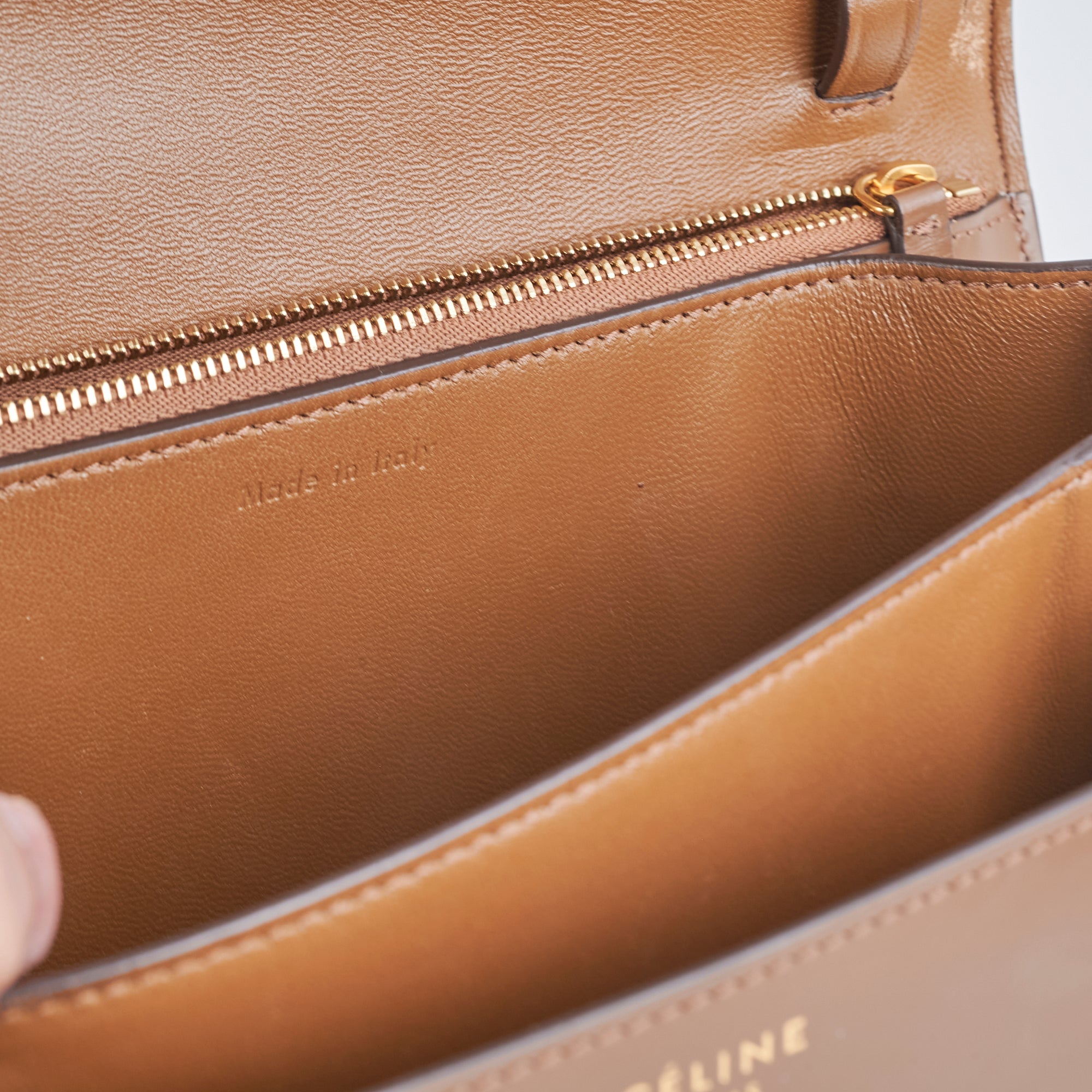 Celine Box Medium Bag in Caramel Brown - Luxury Leather Crossbody Handbag for Women | Perfect for Work, Travel & Everyday Use