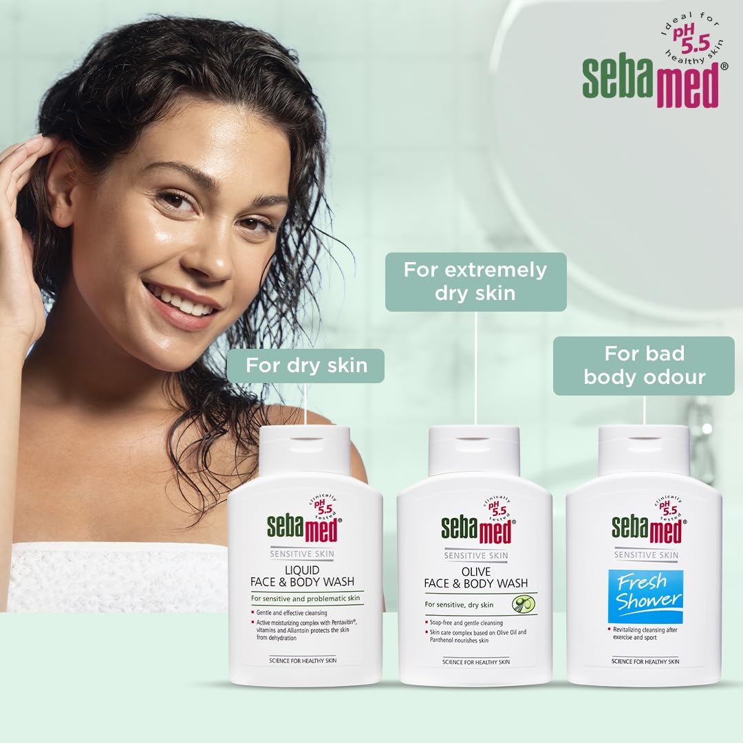 SebaMed pH5.5 Gentle Cleansing Bar - Soap Free, Moisturizing Bath Bar with Vitamins & Amino Acids | Dermatologist Tested, Non-Drying Formula | Ideal for Sensitive Skin, Eczema & Daily Face/Body Wash (100g)