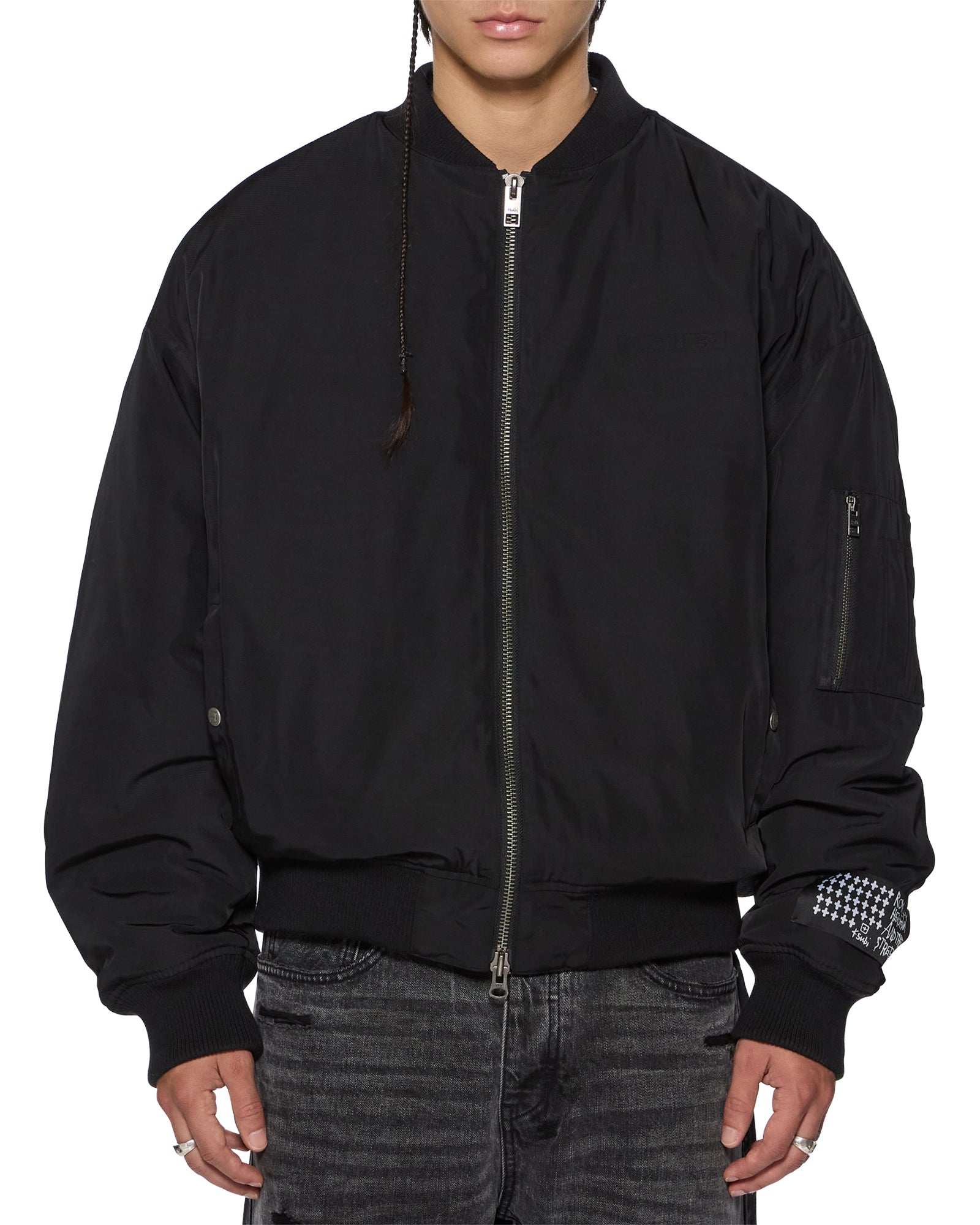 Intruder Bomber Jacket Black - Stylish Men's Aviator Jacket for Casual Wear & Outdoor Adventures