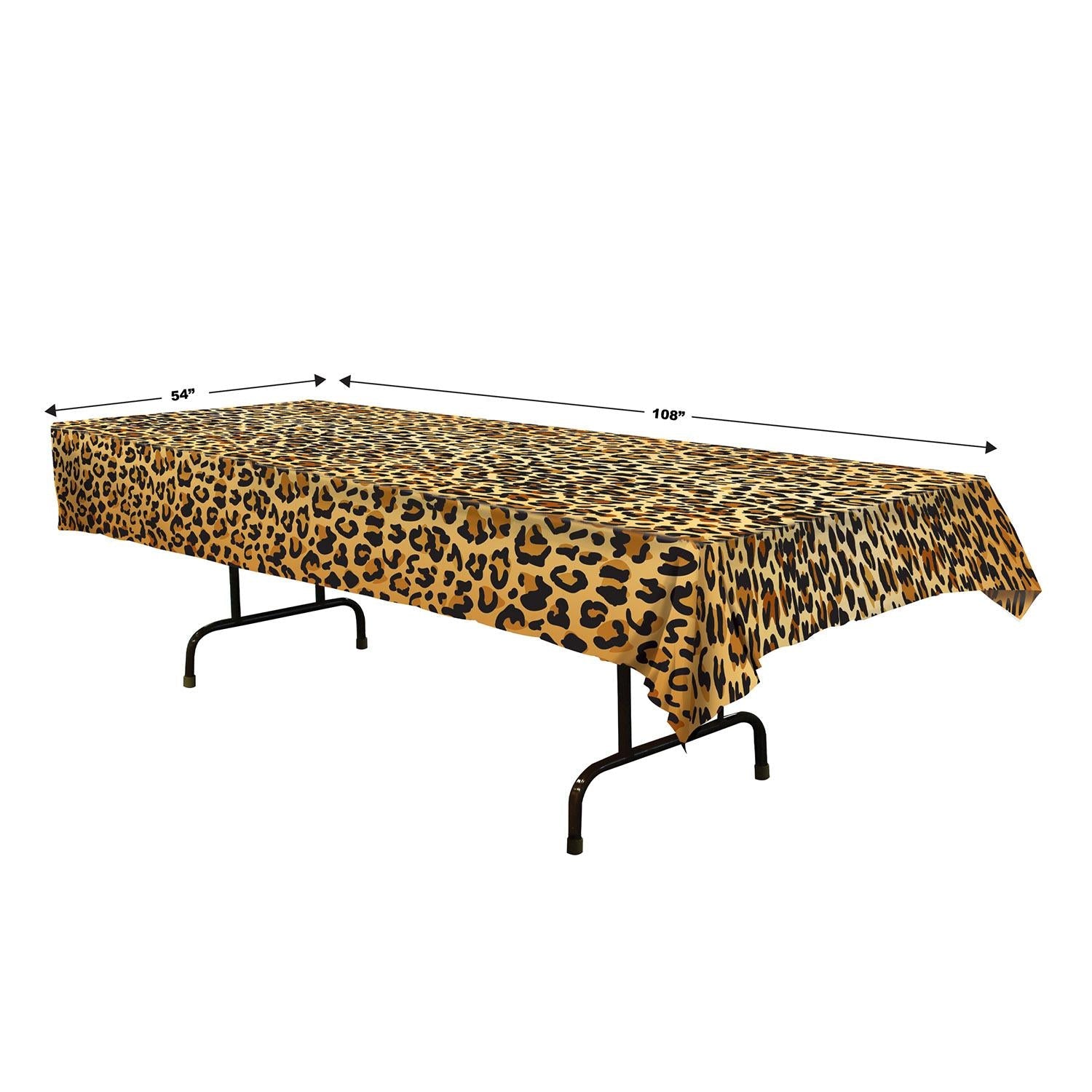 12 Pack Beistle Leopard Print Party Table Covers - 72
