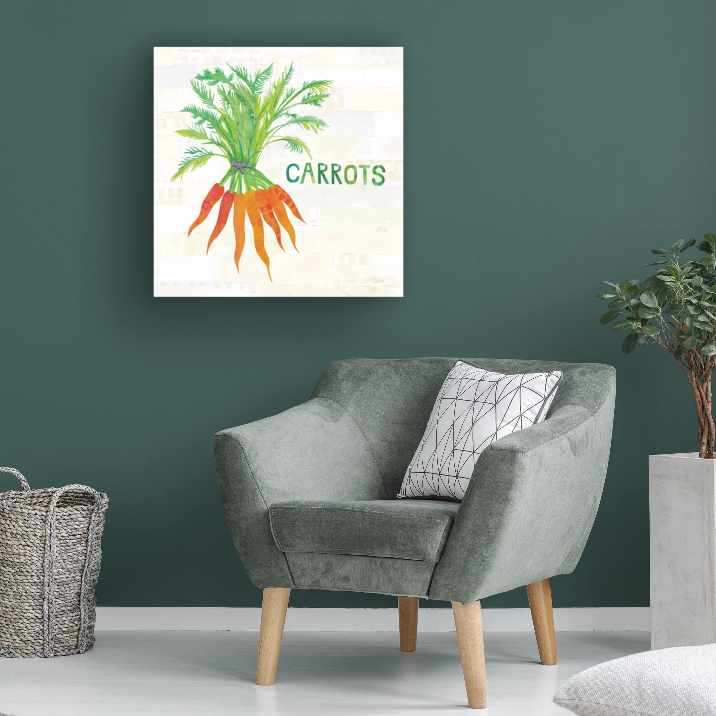 Trademark Fine Art 'Kitchen Garden IV' Canvas Wall Art Print by Melissa Averinos - Perfect for Kitchen Decor, Dining Room & Farmhouse Style Home
