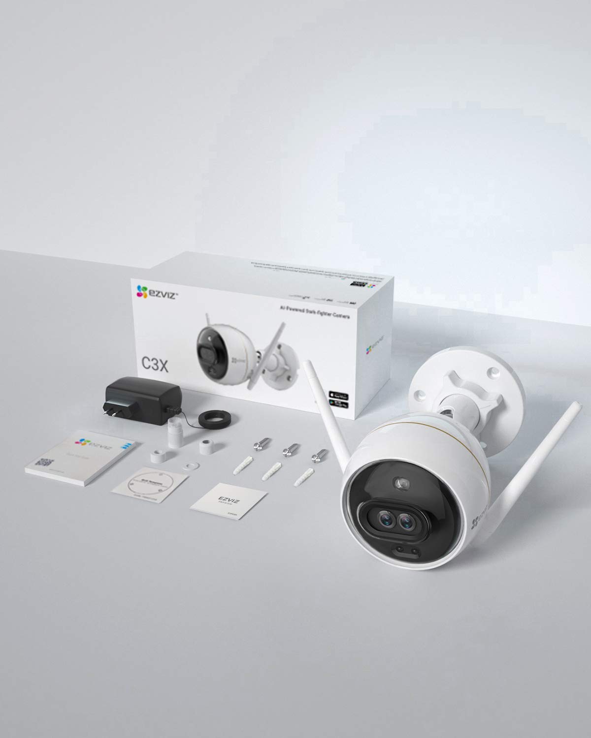 EZVIZ C3X Dual Lens 1080P Outdoor Security Camera with Color Night Vision, Motion Detection, Siren Alarm & Two-Way Talk - Weatherproof Home Surveillance for Yard, Garage & Front Door Protection