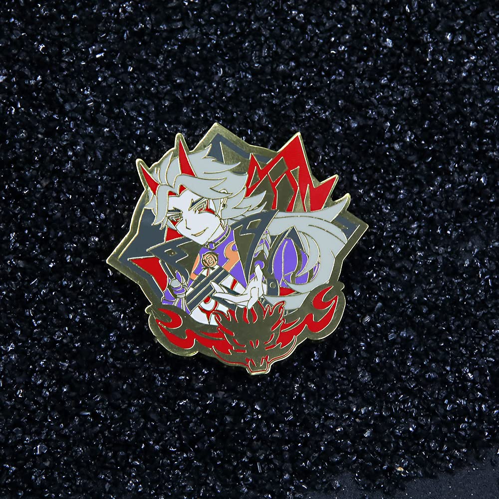 Genshin Impact Hu Tao Brooch Pin - Anime Cosplay Enamel Lapel Pin - Perfect Gift for Fans, Women & Girls - Great for Cosplay, Collecting & Fashion Accessories