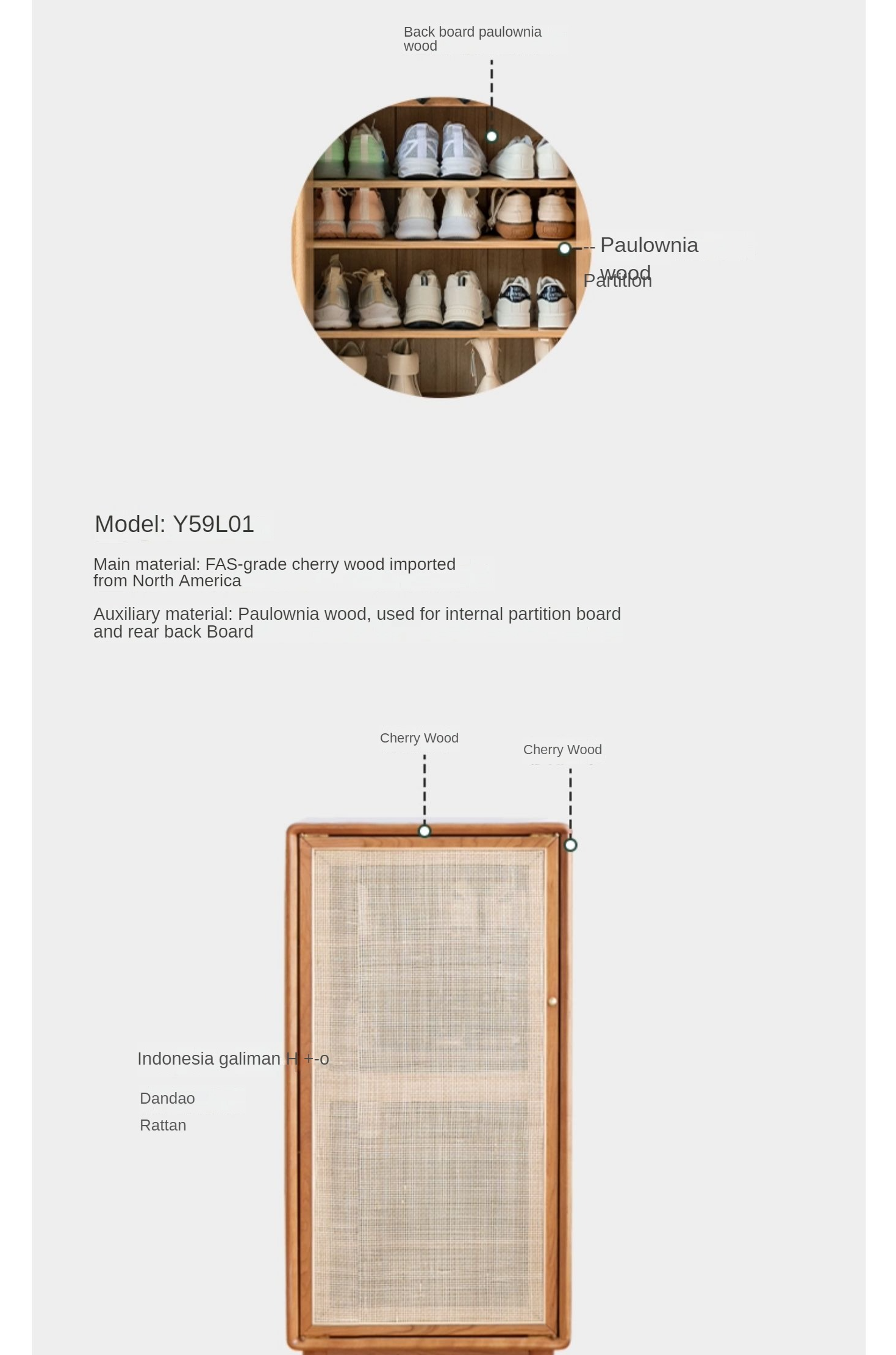 Solid Oak & Black Walnut Shoe Cabinet - Rustic Wood Entryway Storage Organizer for Hallway, Mudroom, or Foyer - Perfect for Small Spaces & Home Organization