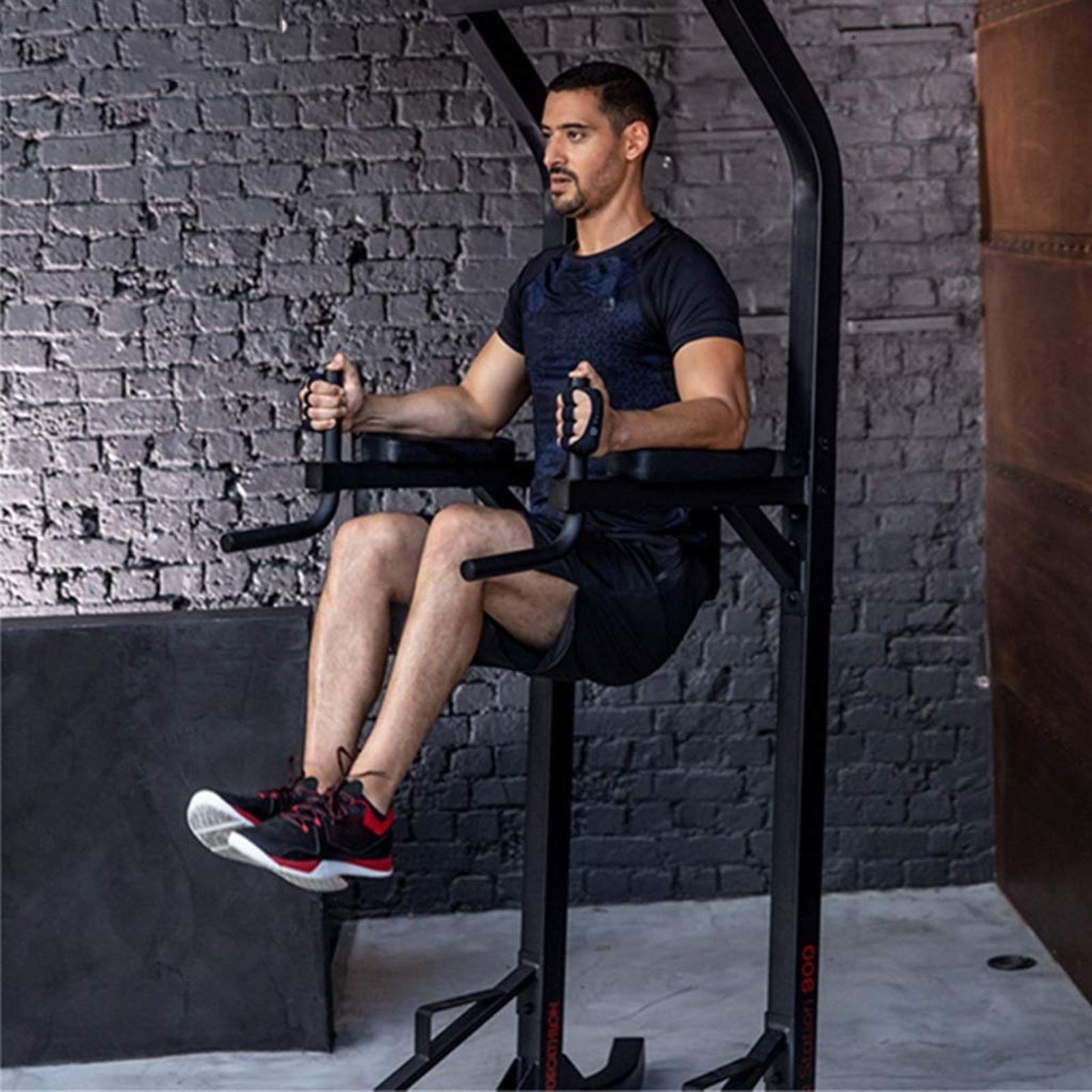 Adjustable Height Power Tower for Strength Training - Heavy Duty Multi-Function Home Gym Equipment with Dip Bar & Pull Up Station - Perfect for Full-Body Workouts at Home
