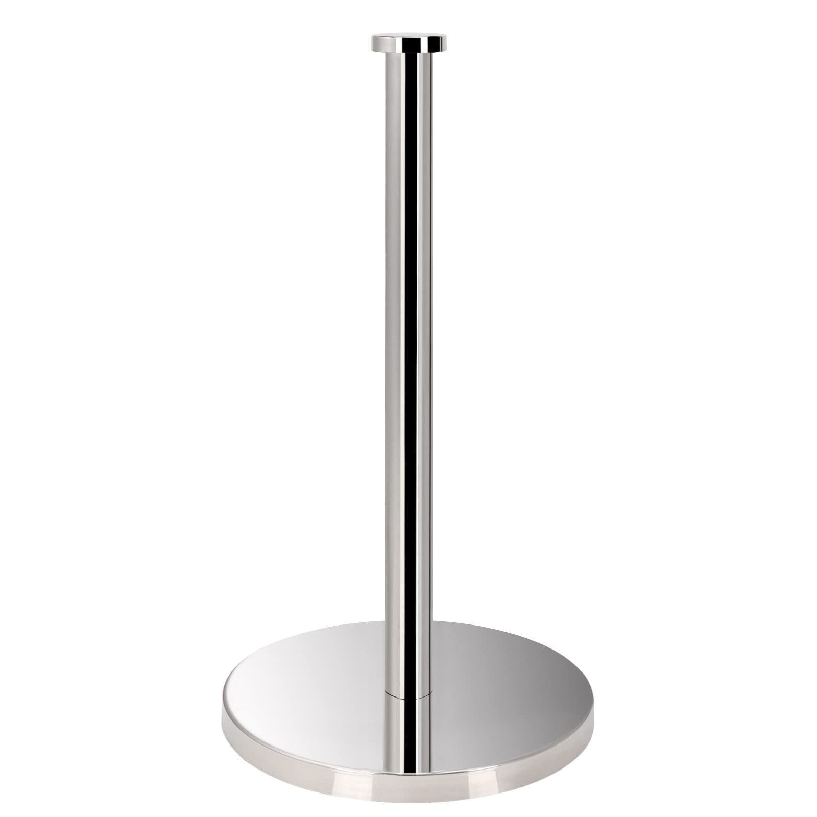 NearMoon Standing Paper Towel Holder - Stainless Steel Base with Chrome Finish for Kitchen & Bathroom | Fits Standard & Jumbo Rolls | Countertop Organizer for Home & Office Use