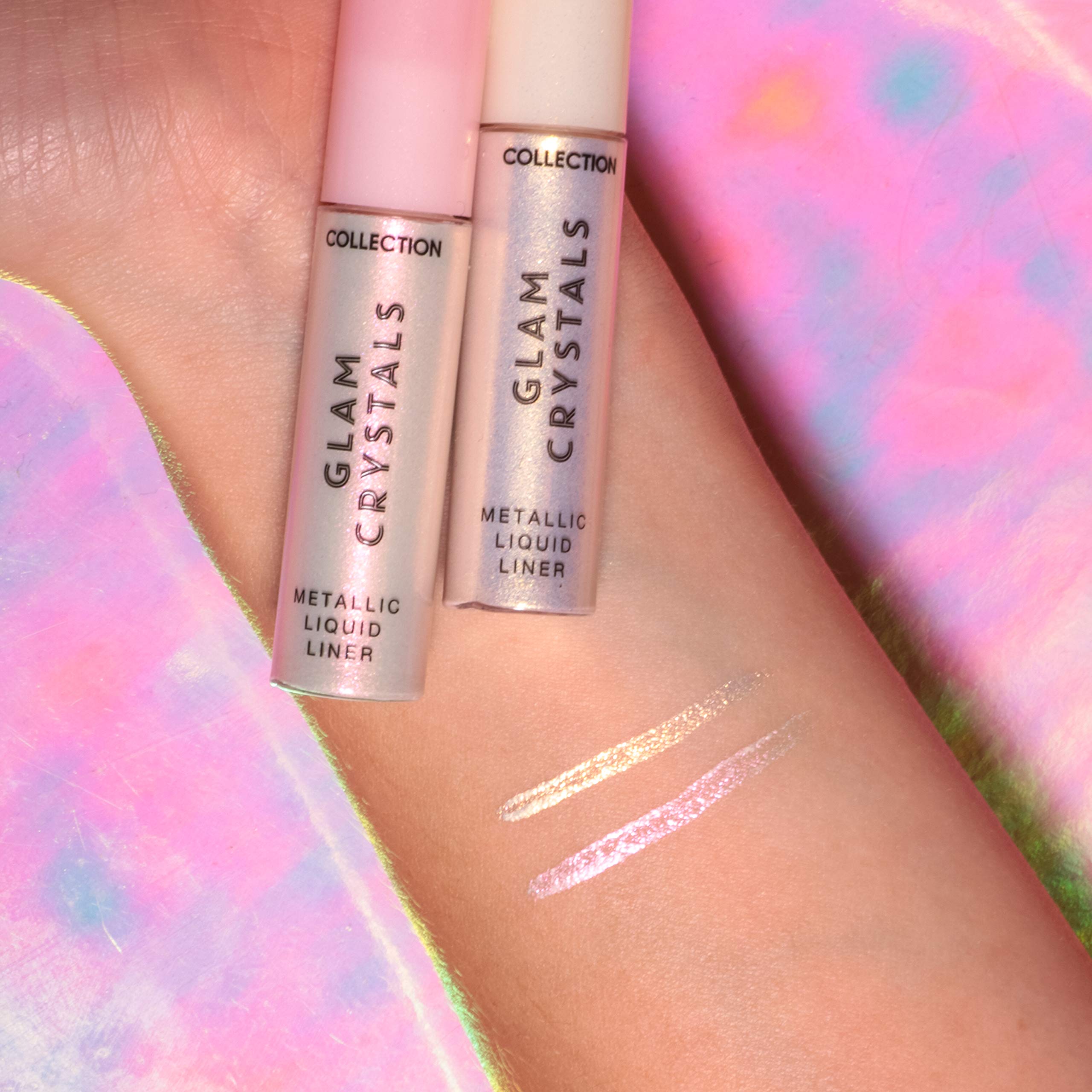 Glam Crystals Metallic Liquid Liner - Sunset Pink for Party Makeup