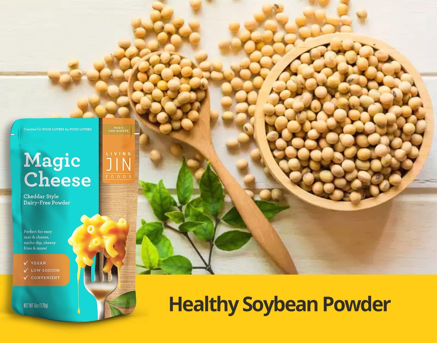 Vegan Cheese Powder - Dairy Free, Plant Based Cheddar Flavor for Vegan Cheese Sauce, Mac & Cheese, Nacho Cheese & Dip (6oz Makes 14oz Sauce) - Perfect for Vegan Cooking, Baking & Healthy Snacks