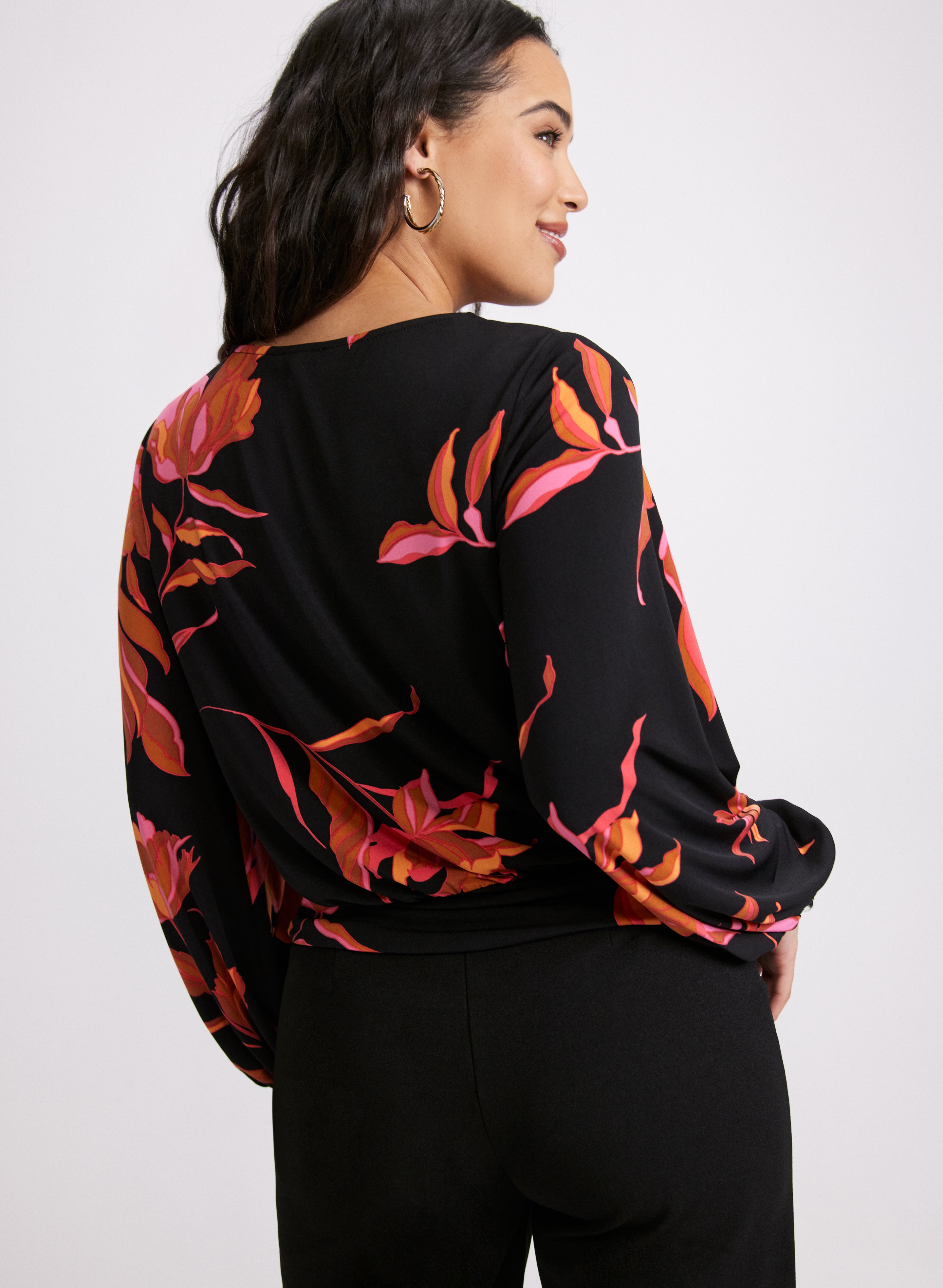 Floral Print Women's Blouse - Elegant Flowy Tops for Spring & Summer | Perfect for Casual Outings, Office Wear & Date Nights
