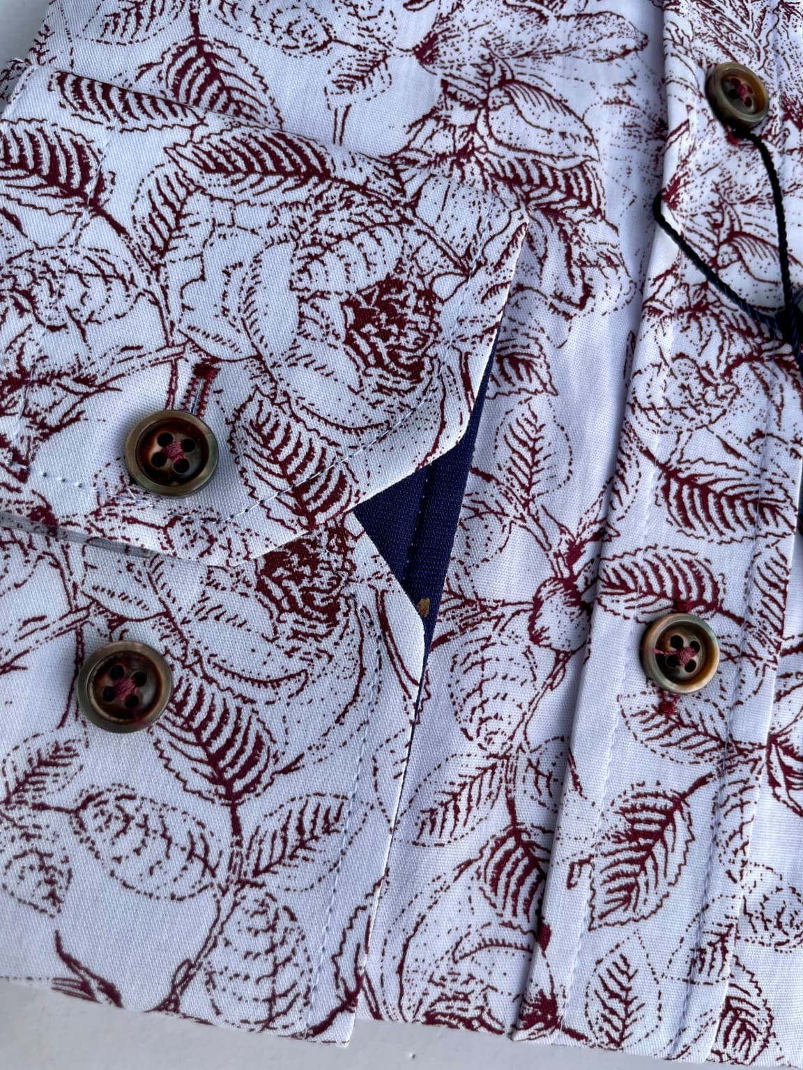 Cavani Men's Burgundy Printed Casual Shirt - Stylish Long Sleeve Button Down for Office, Party & Date Night Outfits