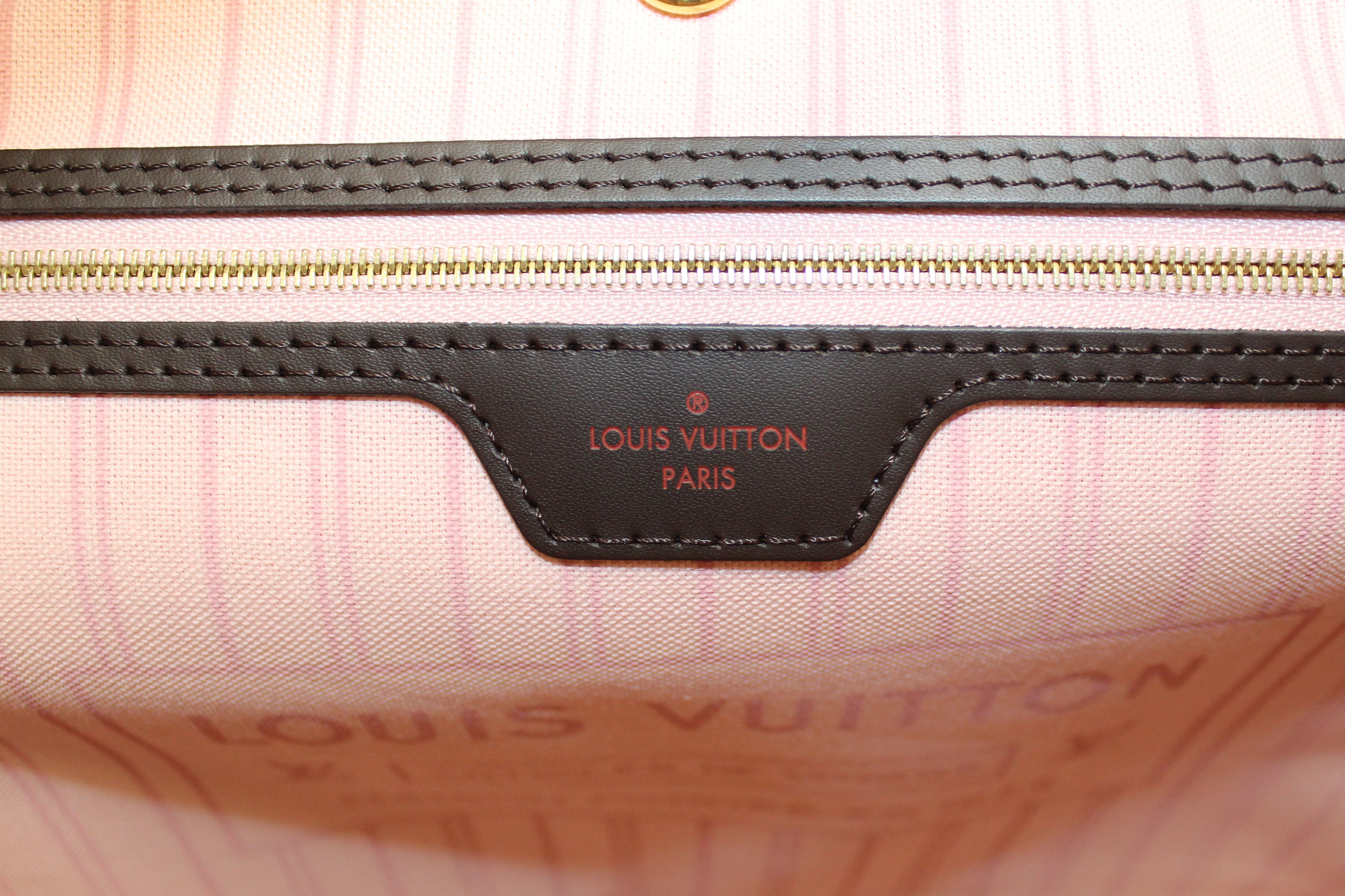 Authentic Louis Vuitton Damier Ebene Canvas Neverfull MM Tote Shoulder Bag - Luxury Designer Handbag for Women, Perfect for Work, Travel & Everyday Use