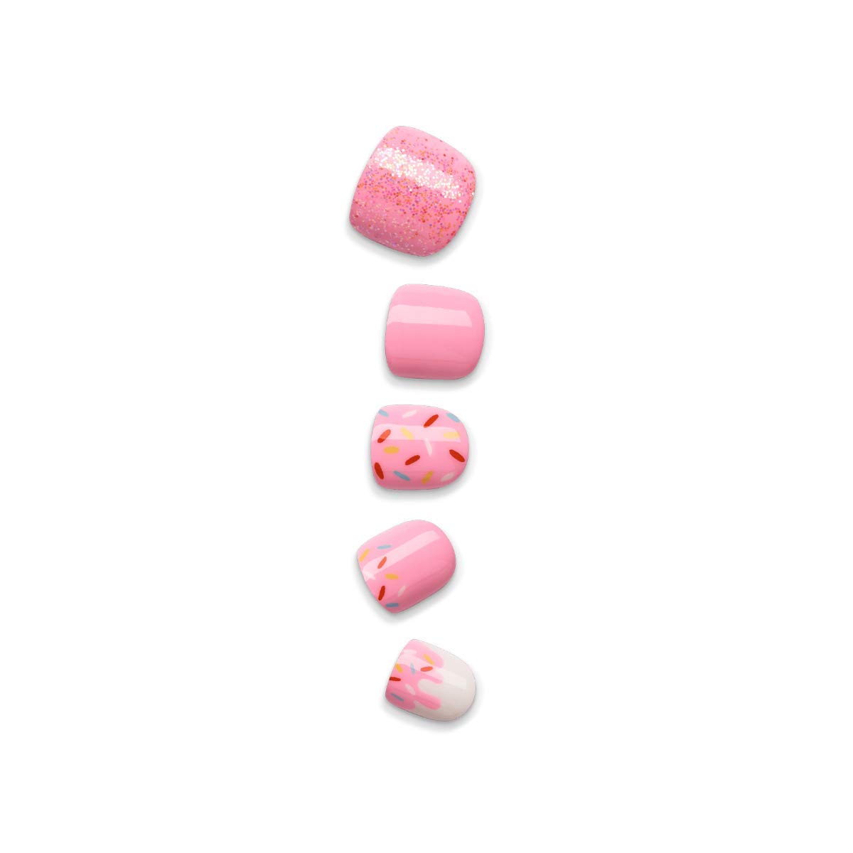 KISS imPRESS No Glue Press On Nails for Kids - Super Duper Pink Fake Nails | 20 Removable Nail Tabs & Mini File | Squoval Shaped Kids Size | Perfect for Birthday Parties, Playdates & Dress Up