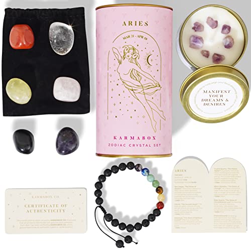 Aries With Crystal Candle