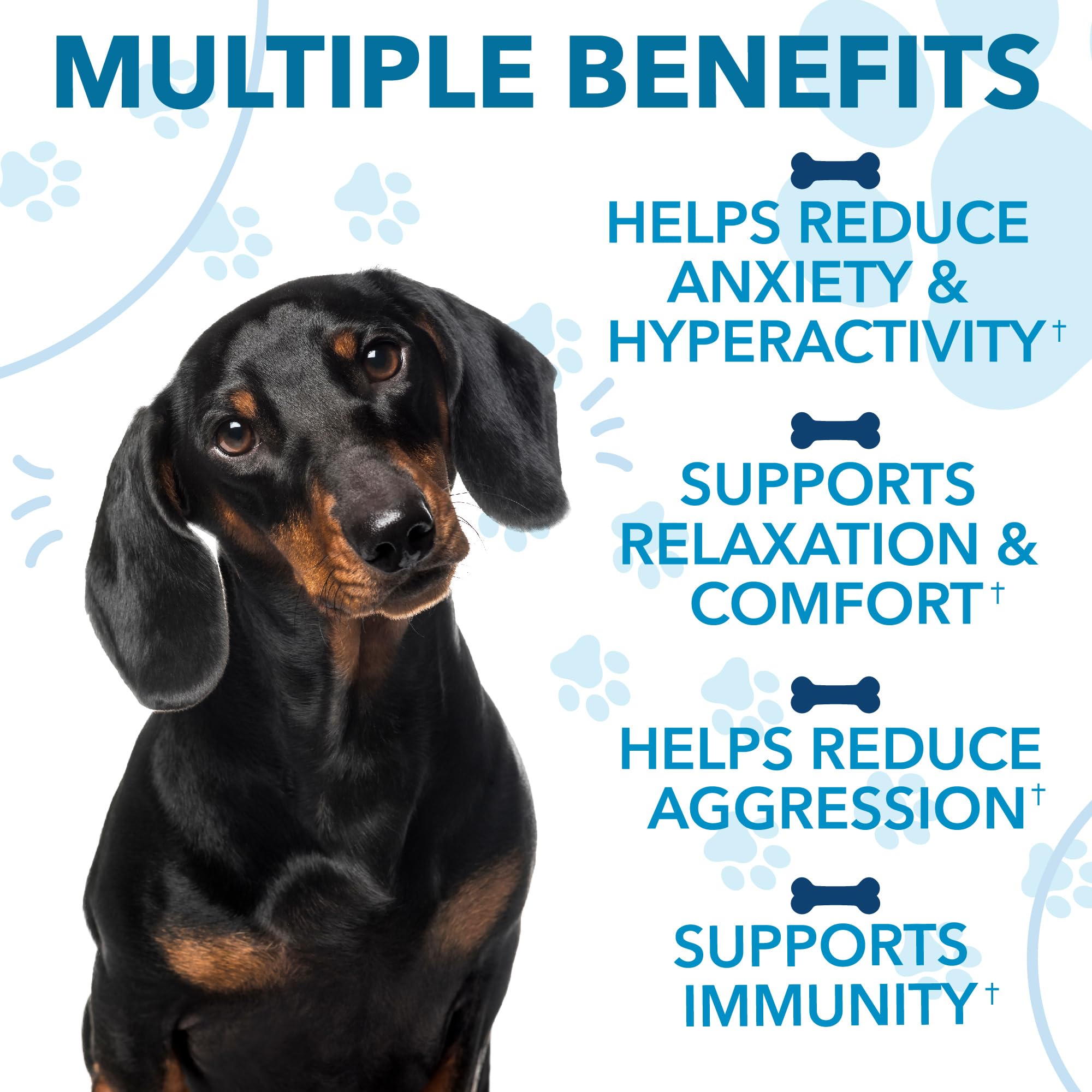 Natural Hemp Calming Chews for Dogs - Anxiety & Stress Relief Treats with Valerian & Hemp Oil - Helps with Thunderstorms, Fireworks, Separation Anxiety & Excessive Barking - 120 Soft Chews for Small, Medium & Large Dogs - Perfect for Travel, Vet Visits & Daily Calming Support