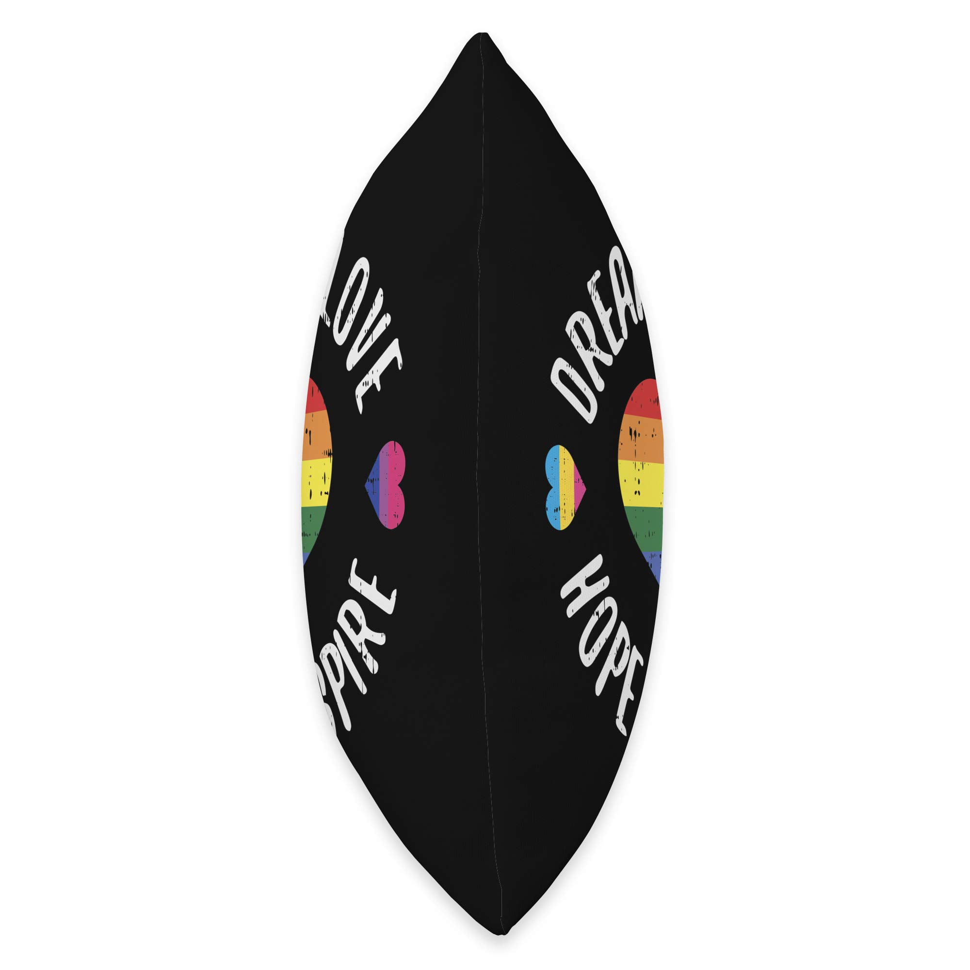 LGBTQ Pride Throw Pillow - Dream Love Hope Inspire for Gay, Trans, Pan & Bi-Sexual - Perfect for Home Decor, Sofa, Bed & Pride Events