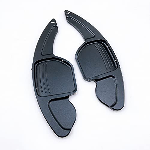 Audi Q5 Q7 A5 Q3 Q8 A7 A8 R8 Steering Wheel Paddle Shifters - Black Aluminum Upgrade for Enhanced Driving Performance - Perfect for Sport Mode & Manual Gear Control
