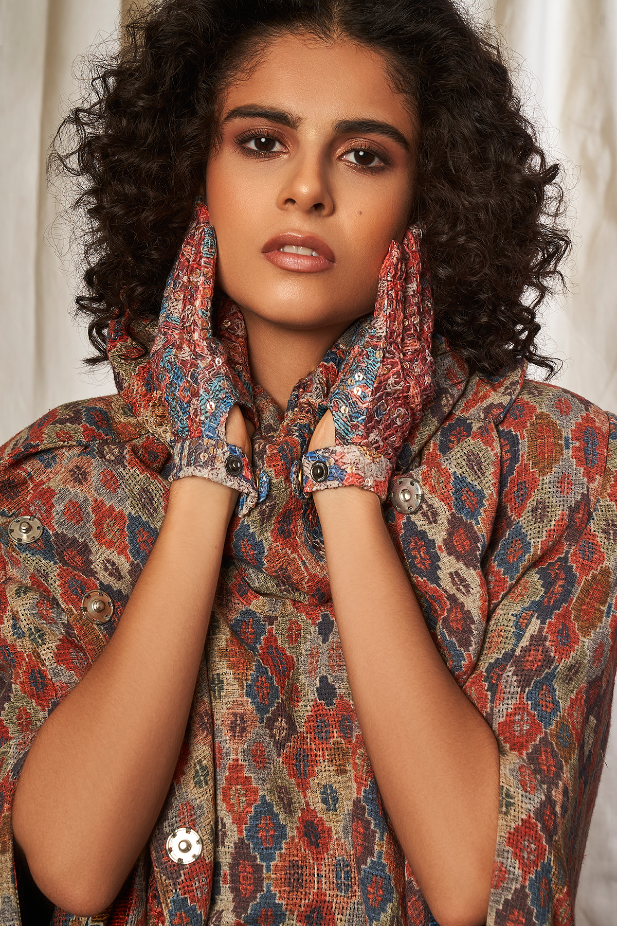 Stylish Brick Print Cape with Inner Dress & Cowl - Perfect for Cosplay, Halloween Costumes, and Themed Parties