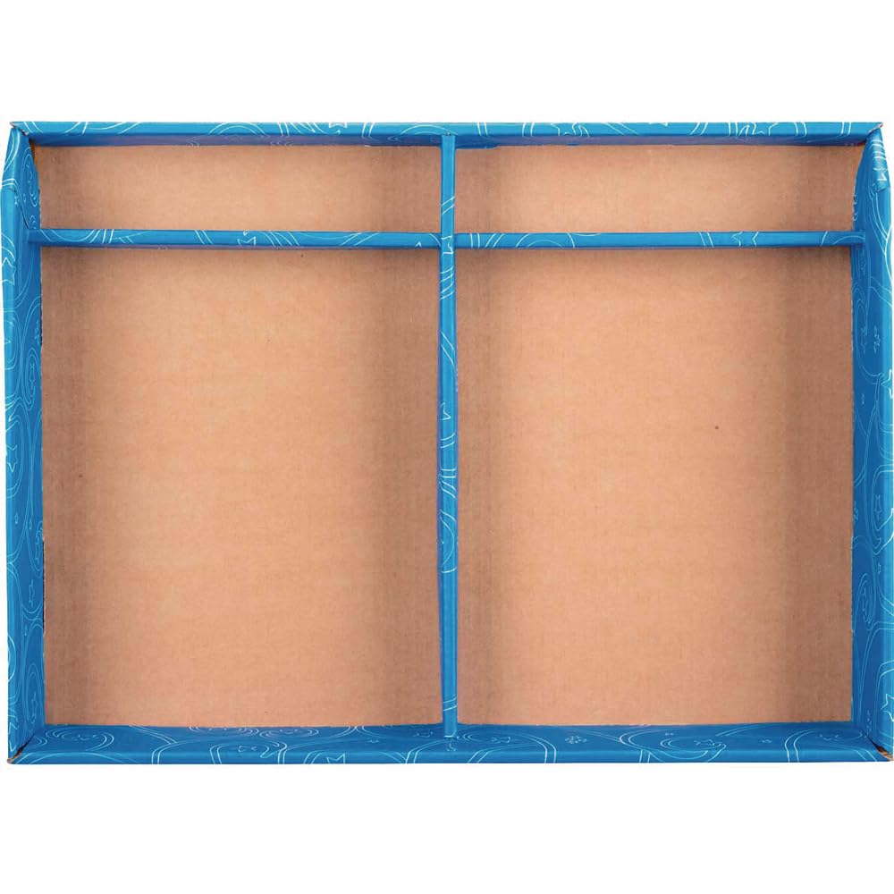 Set of 4 Corrugated Cardboard Desk Organizers - Student & Office Desk Organizing Trays for School Supplies, Stationery, and Home Office Organization | Eco-Friendly Storage Solution for Pencils, Papers, and Files