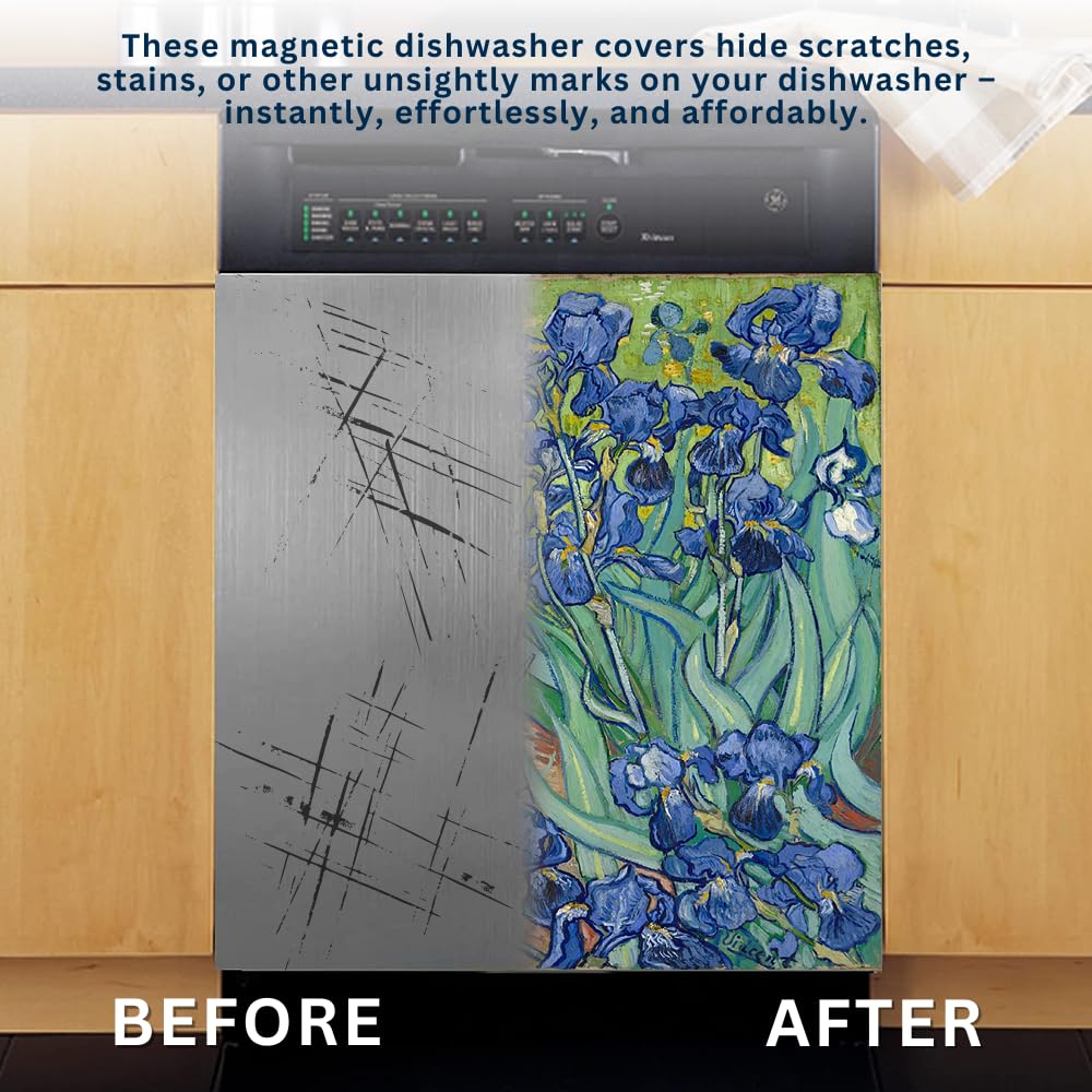 Einstein Kitchen Décor Magnetic Dishwasher Cover - Reusable Decal for Front Panel, 23.5” x 26” Decorative Dishwasher Magnet Cover - Perfect for Home, Office & Rental Property Kitchen Upgrades