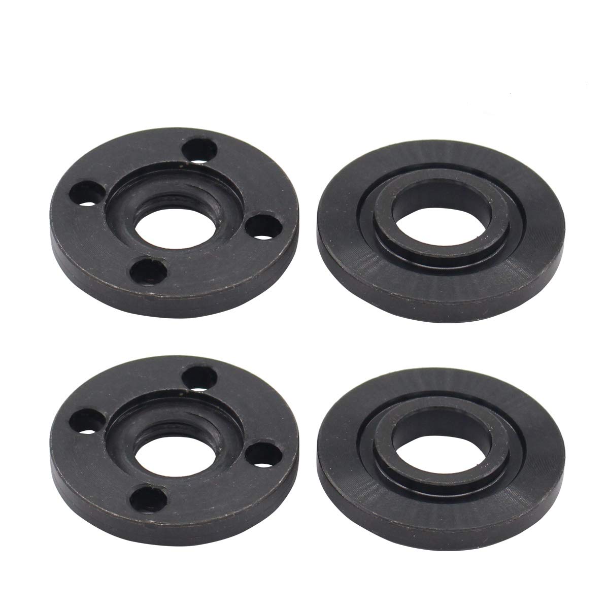 Angle Grinder Inner Outer Flange Lock Nut Set of 2 - Compatible with Black & Decker, DeWalt, Ryobi, Milwaukee & Makita (224399-1, 193465-4, 224568-4) - Durable Metal Replacement Parts for Grinding, Cutting & Polishing