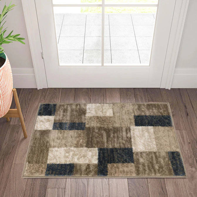 Clifton Modern Geometric Patchwork Area Rug or Runner Rug - Stylish Home Decor for Living Room, Bedroom & Office - Soft & Durable Floor Covering