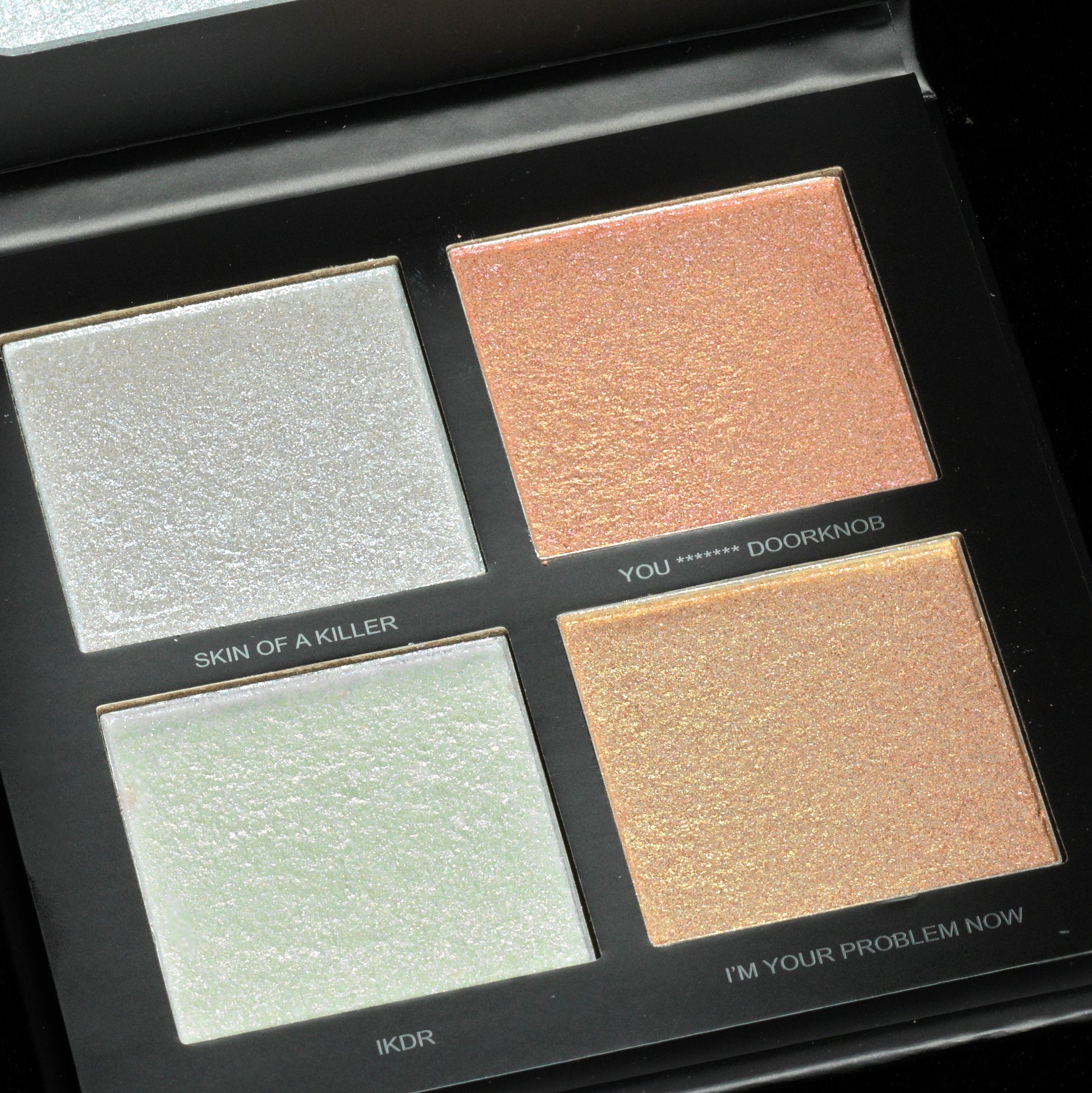 Little Miss She Never Misses Simply Put Highlighter Quad - 4 Shimmering Face Highlighters for Glowing Makeup, Perfect for Contouring & Everyday Wear