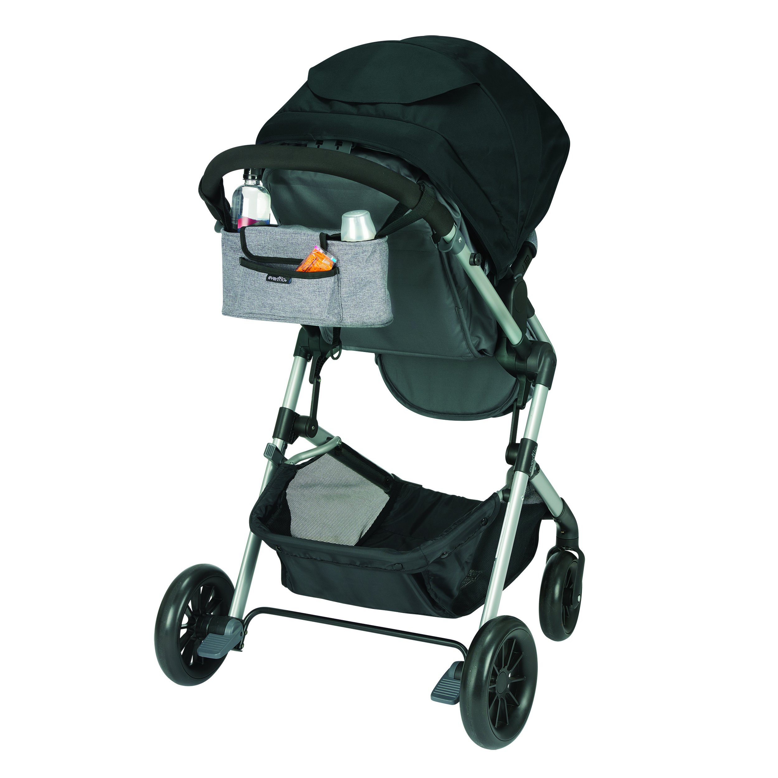 Evenflo Universal Stroller Organizer with Cup Holders & Storage Pockets - Perfect for Diaper Bags, Toys & Baby Essentials - Ideal for Shopping, Travel & Daily Walks