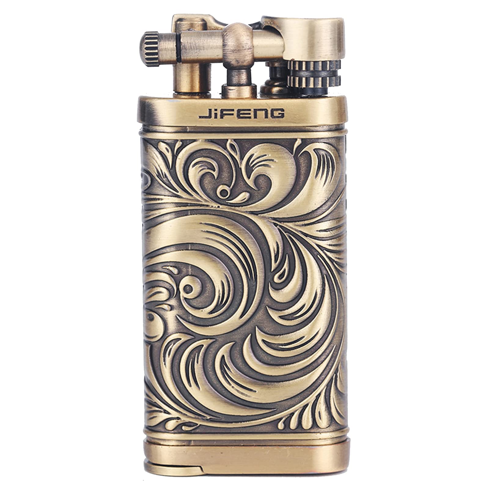 Vintage Antique Lighter - Retro Wheel Lighter with Soft Flame for Pipe & Cigarettes | Includes Tamper & Pick Tool | Perfect Gift for Men, Father, Boyfriend (Fuel Not Included) | Ideal for Smoking, Collecting & Outdoor Use