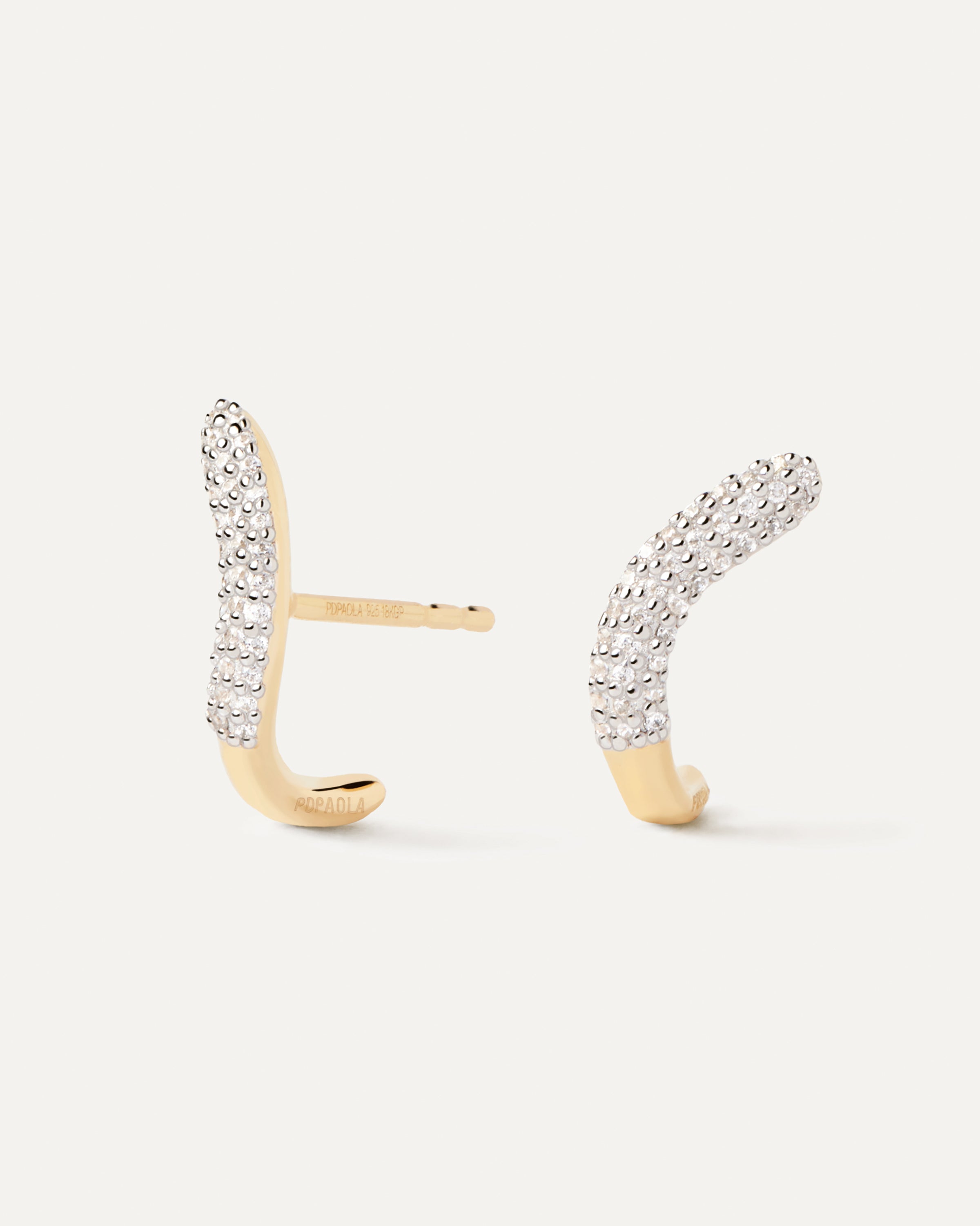 14K Gold Diamond Apollo Earrings for Women – Elegant Hoop Earrings for Parties, Weddings & Everyday Wear