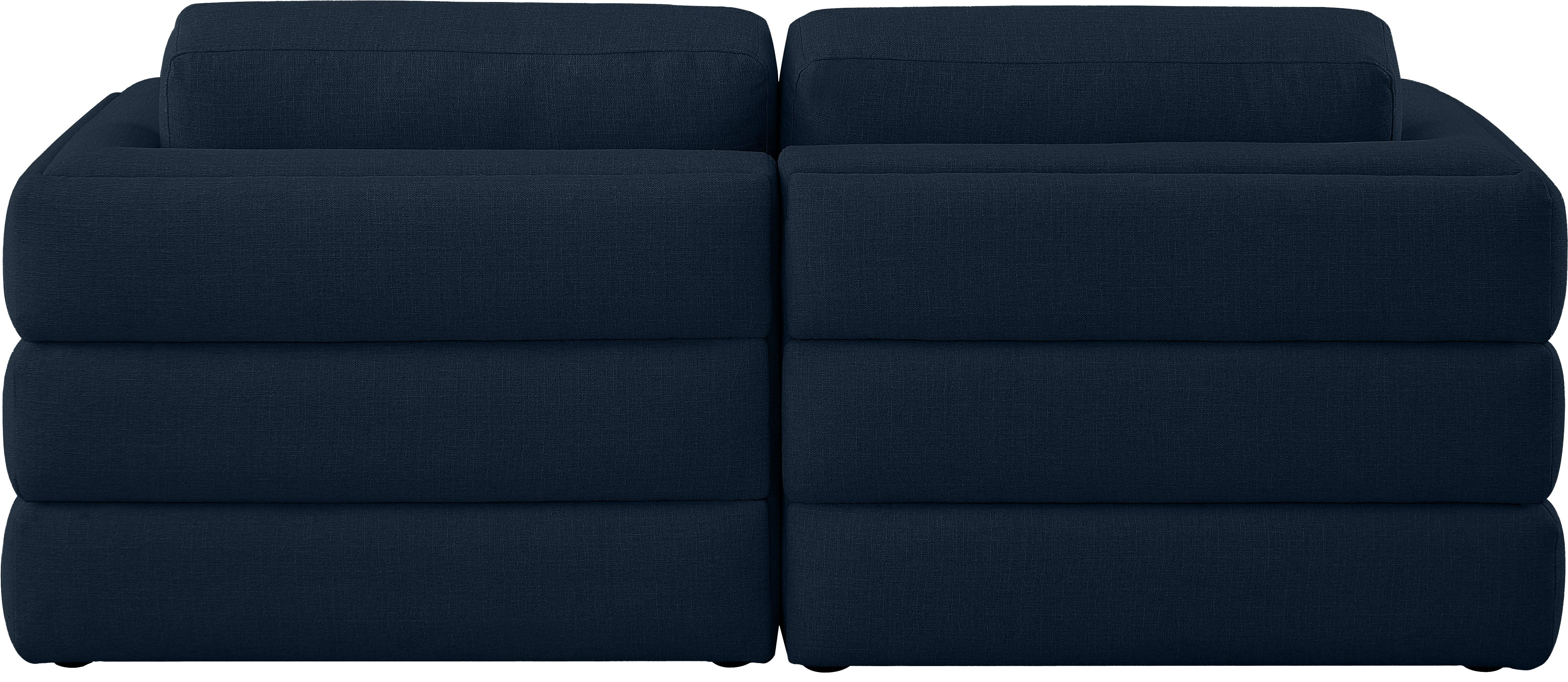 Beckham Durable Linen Textured Fabric Modular Sofa - Modern Sectional Couch for Living Room, Lounge & Home Theater - Washable Removable Covers, Easy Assembly