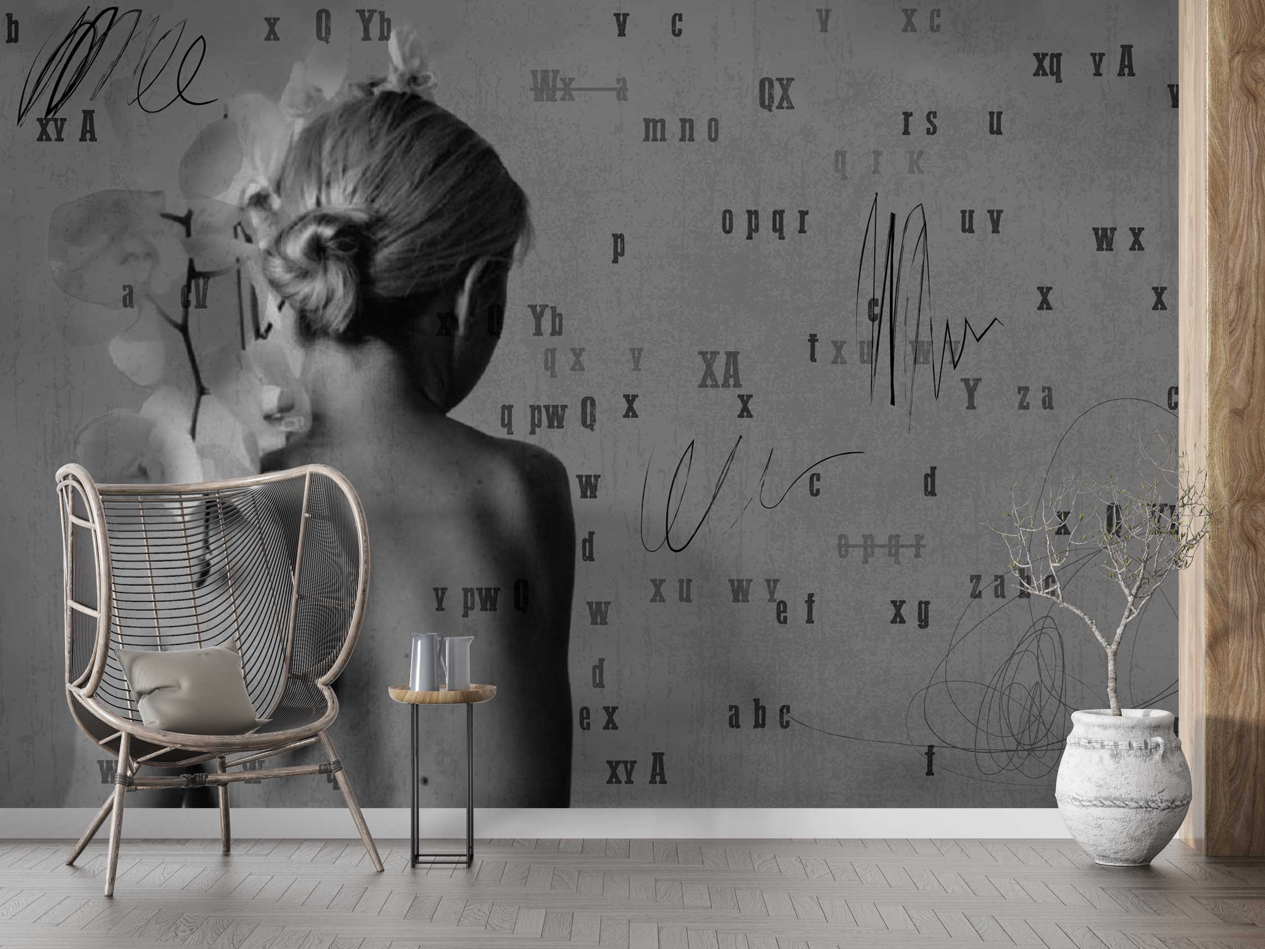 Backless Beauty Self-Adhesive Wallpaper Mural for Living Room - Peel & Stick Removable Wall Decor for Home, Bedroom, Office (Scenic Nature Design)