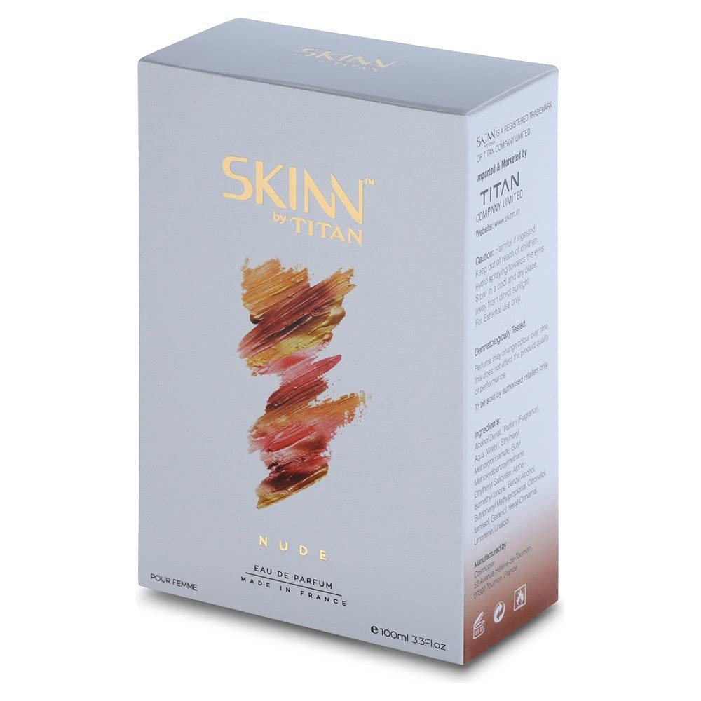 Titan Skinn Nude Long Lasting Floral Perfume for Women - 100ml Eau de Parfum Spray | Premium Fragrance Gift Set | Perfect for Everyday Wear, Date Nights & Special Occasions