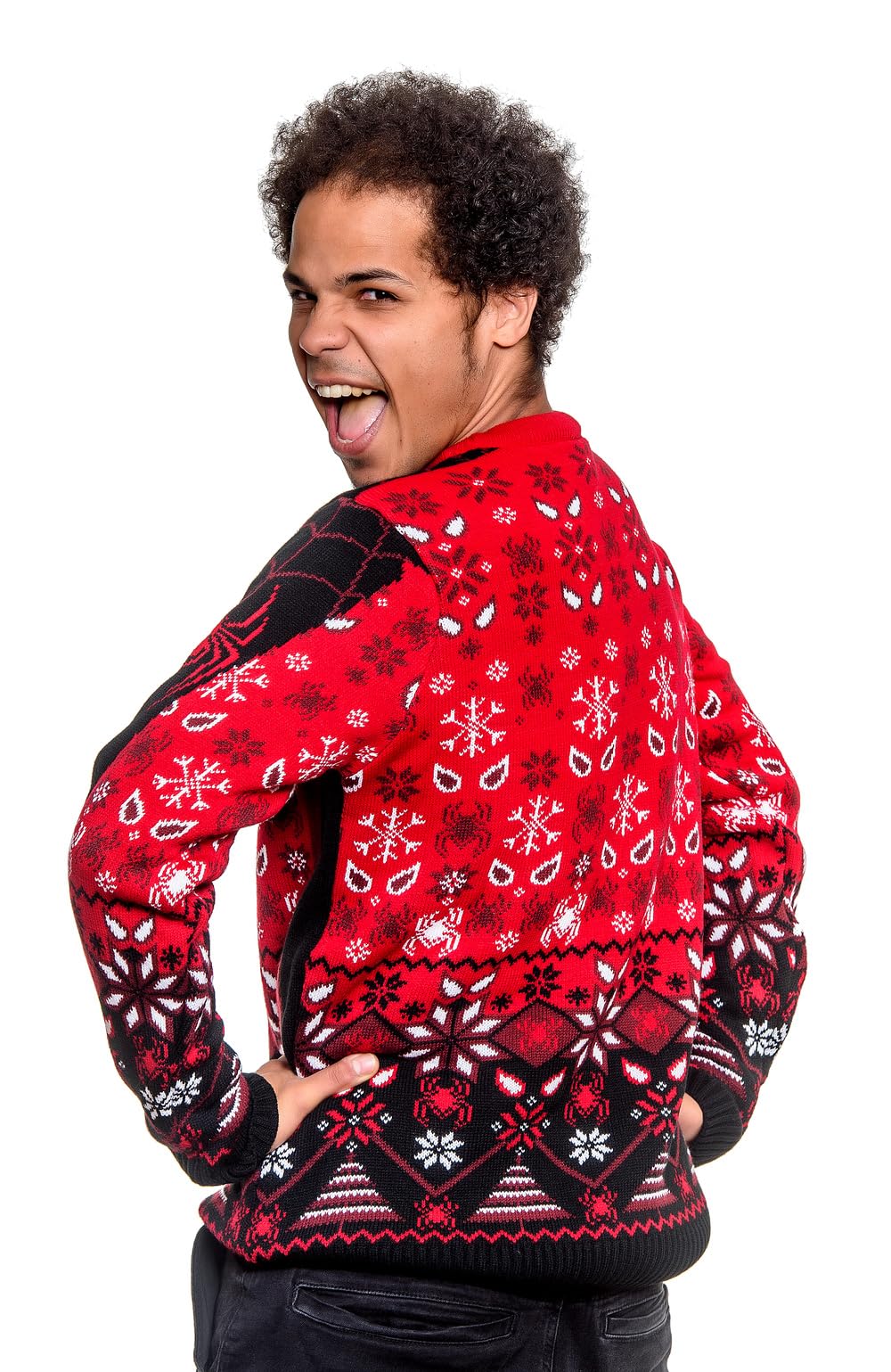Miles Morales Ugly Christmas Sweater for Men & Women | Marvel Spiderman Themed Holiday Gift | Perfect for Christmas Parties & Marvel Fan Gifts