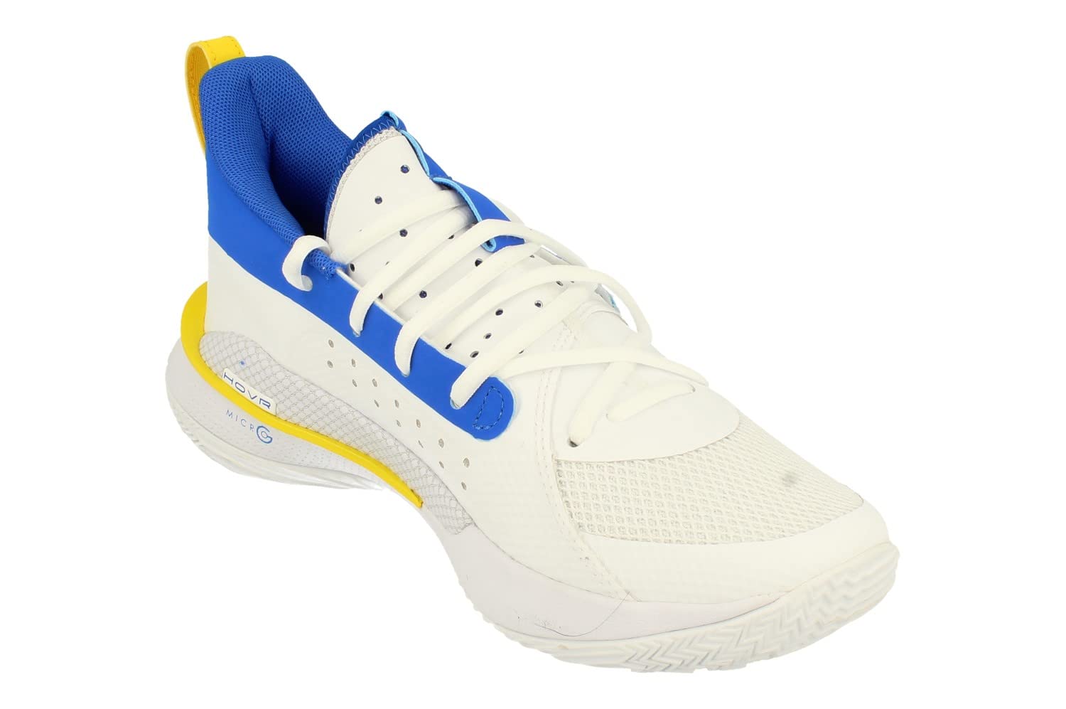 Under Armour Curry 7 Preschool Kids Basketball Shoes - Lightweight Basketball Sneakers for Boys & Girls (White/Black) - Perfect for Indoor Courts & Outdoor Play