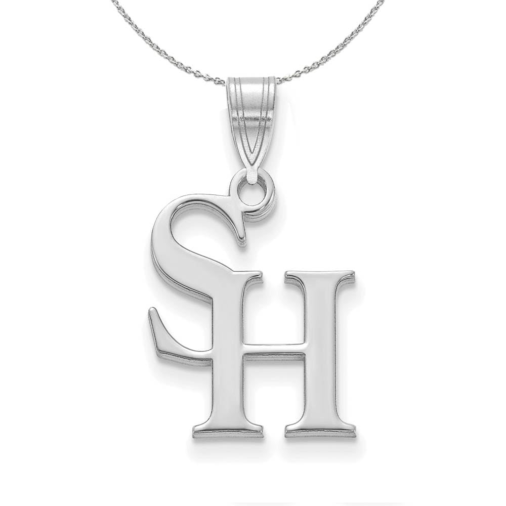 Black Bow Sterling Silver Sam Houston State Small Pendant Necklace - Perfect for Graduation Gifts & University Pride Jewelry