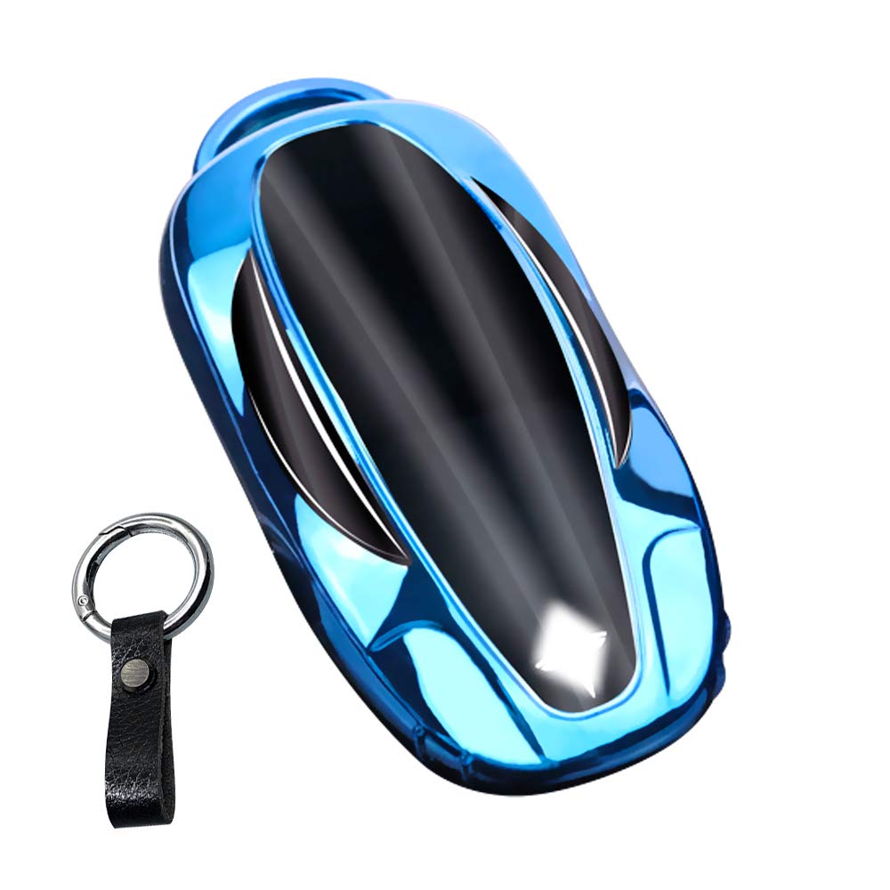 Tesla Model 3 Key Fob Cover - Wavemi Premium Protective Case for Model 3 Key (Blue) | Durable & Stylish Accessory for Everyday Protection & Car Key Safety