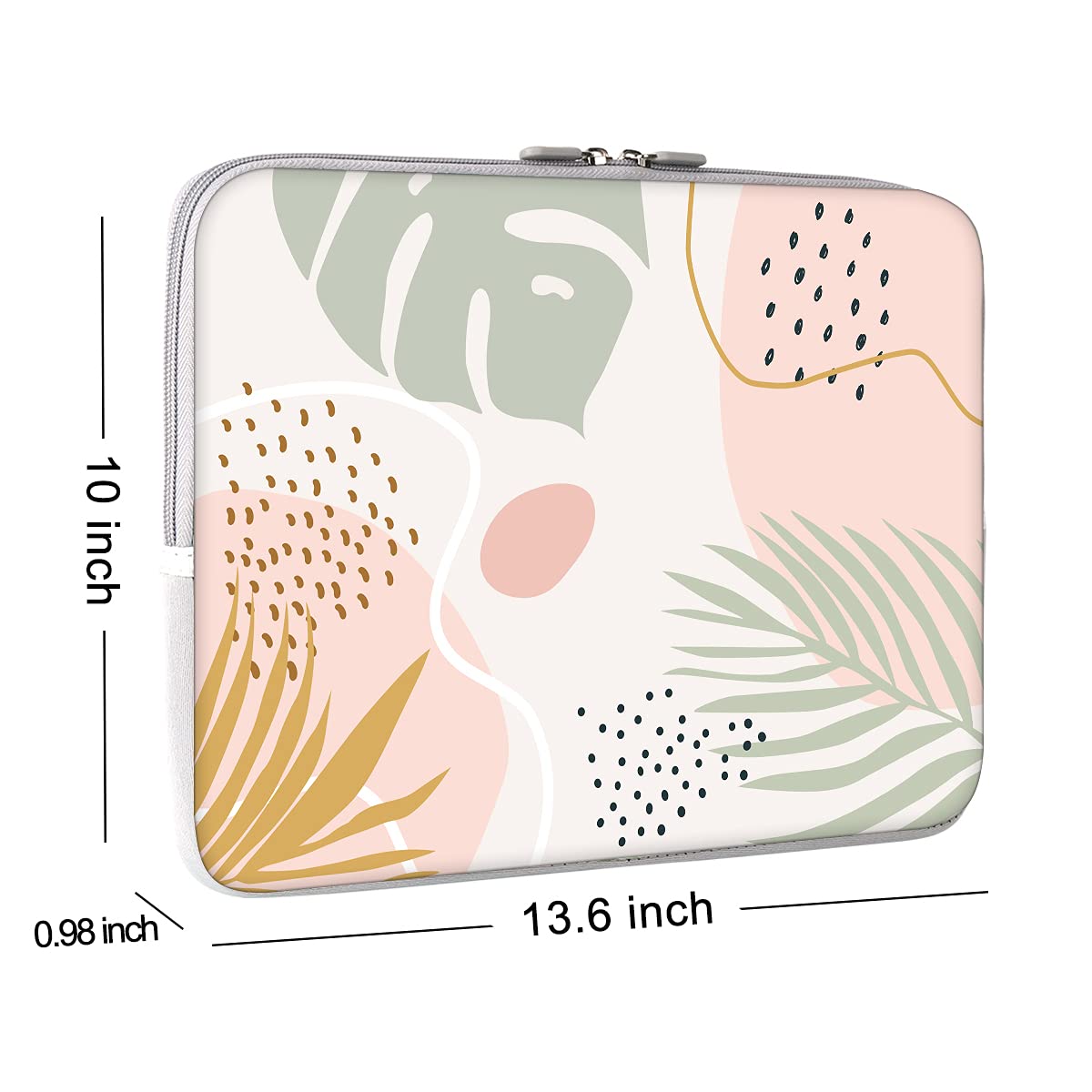 iCasso 13-14 Inch Laptop Sleeve for MacBook Air/Pro, Chromebook, HP, Dell - Slim Protective Travel Case with Morandi Design | Perfect for Work, School & Business Travel