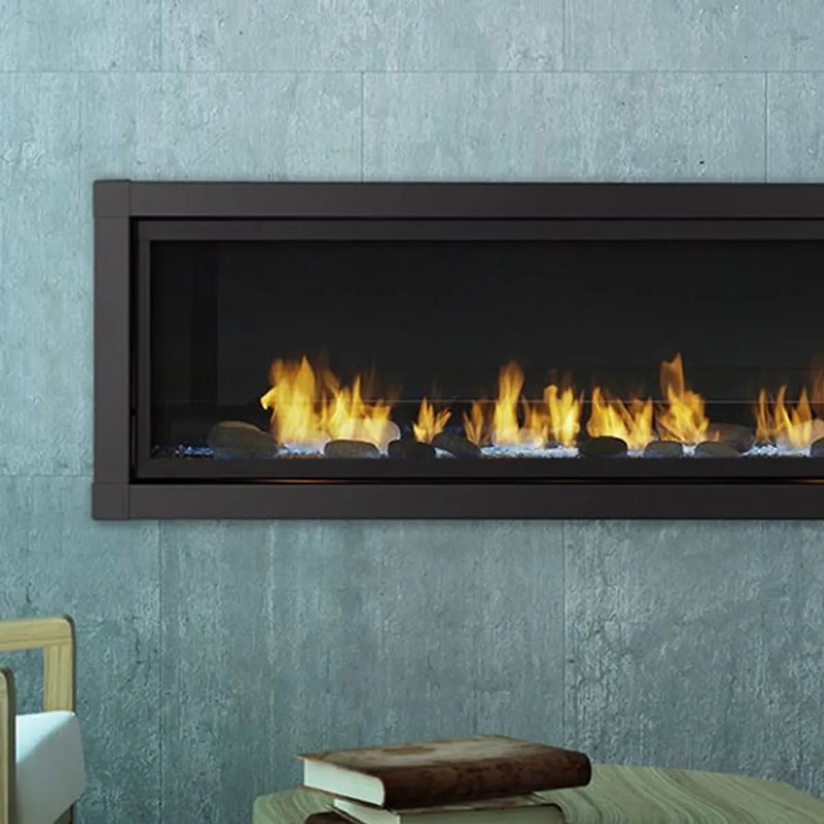 Monessen Artisan 60-Inch Ventless Linear Gas Fireplace - AVFL60 - Modern Home Heating Solution for Living Rooms & Bedrooms