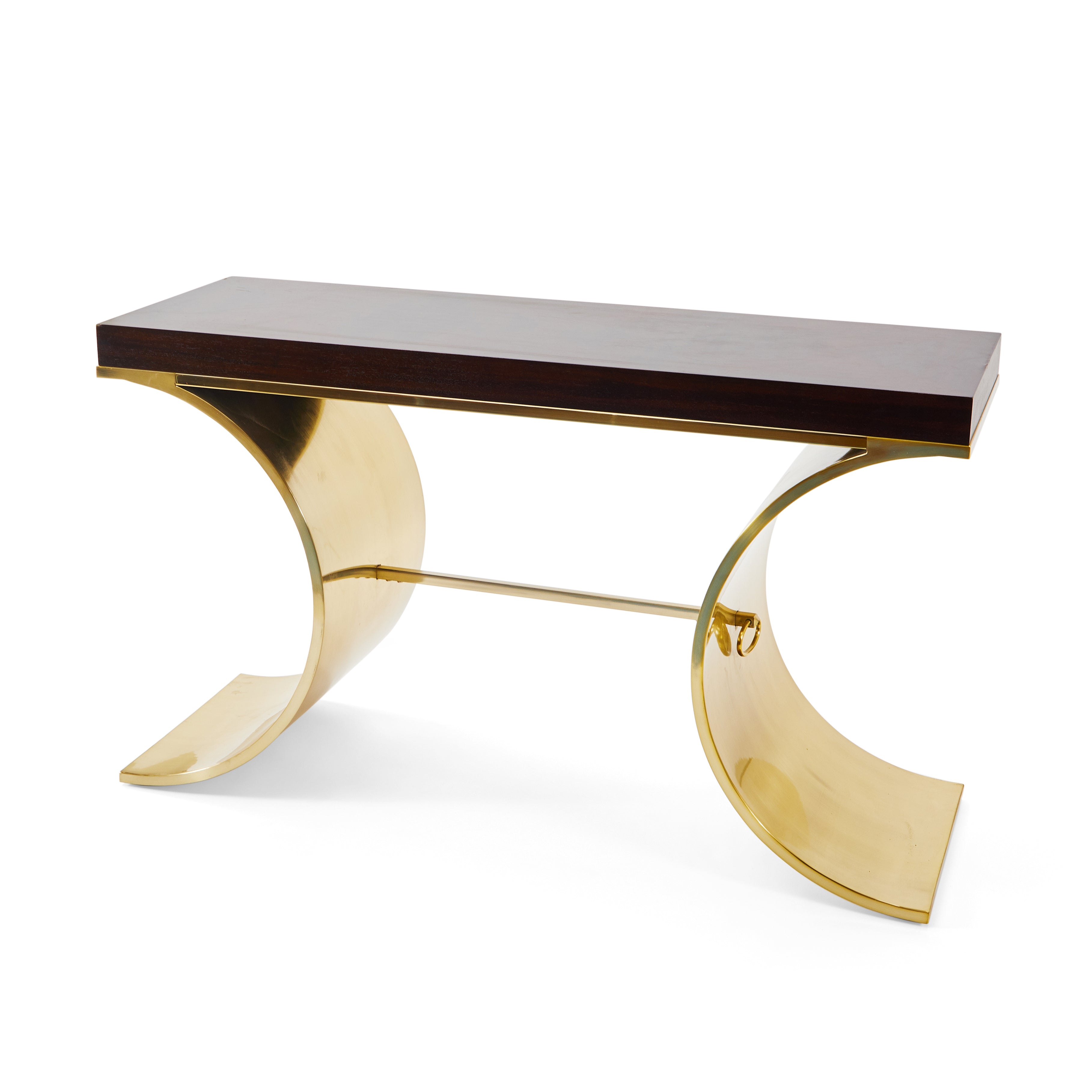 Elegant Black and Gold Art Deco Console Table - Mid-Century Modern Entryway Sofa Table for Hallway, Living Room & Foyer Decor