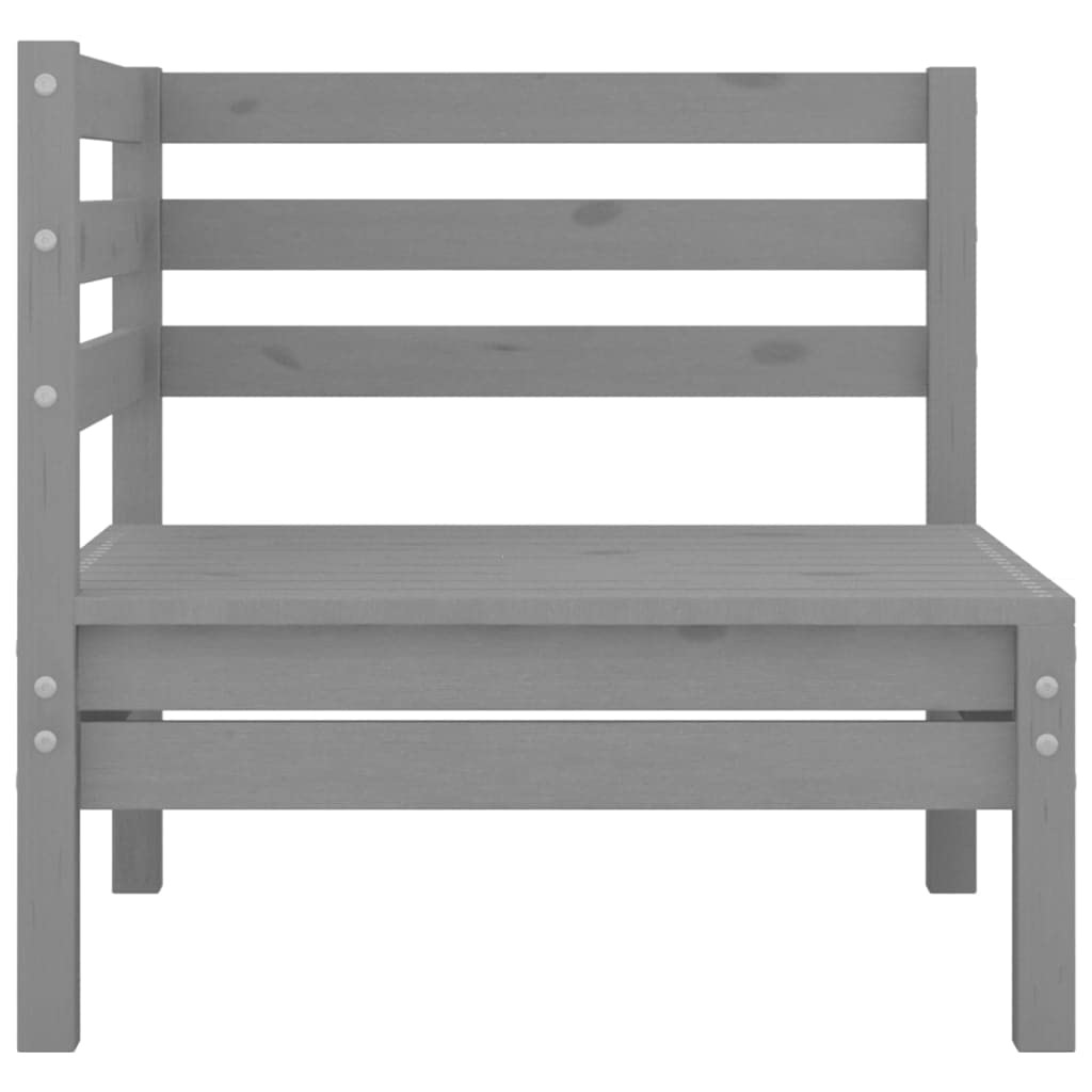 4-Piece All-Weather Patio Lounge Set - Solid Pinewood Outdoor Furniture for Terrace, Deck, Balcony, Garden & Lawn - Gray - Perfect for Relaxing, Entertaining & Outdoor Dining