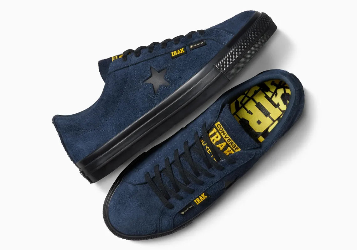 Converse CONS x Irak One Star Pro Ox Sneakers - Navy/Black/Vibrant Yellow - Men's Skateboarding Shoes for Streetwear & Casual Wear
