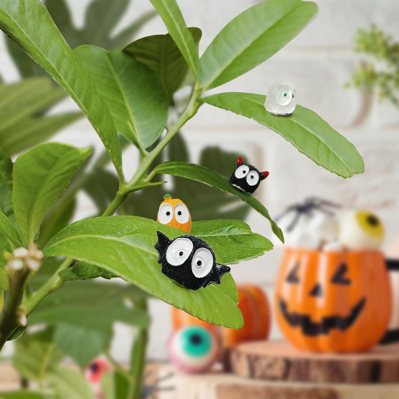 8-Piece Tiny Dust Bunnies Plant Magnets - Safe Decorative Fridge Magnets for Indoor/Outdoor Plants, Leaves & Key Holders - Cute Monster Dust Bunny Accessories (Perfect for Home, Office & Gift Giving)