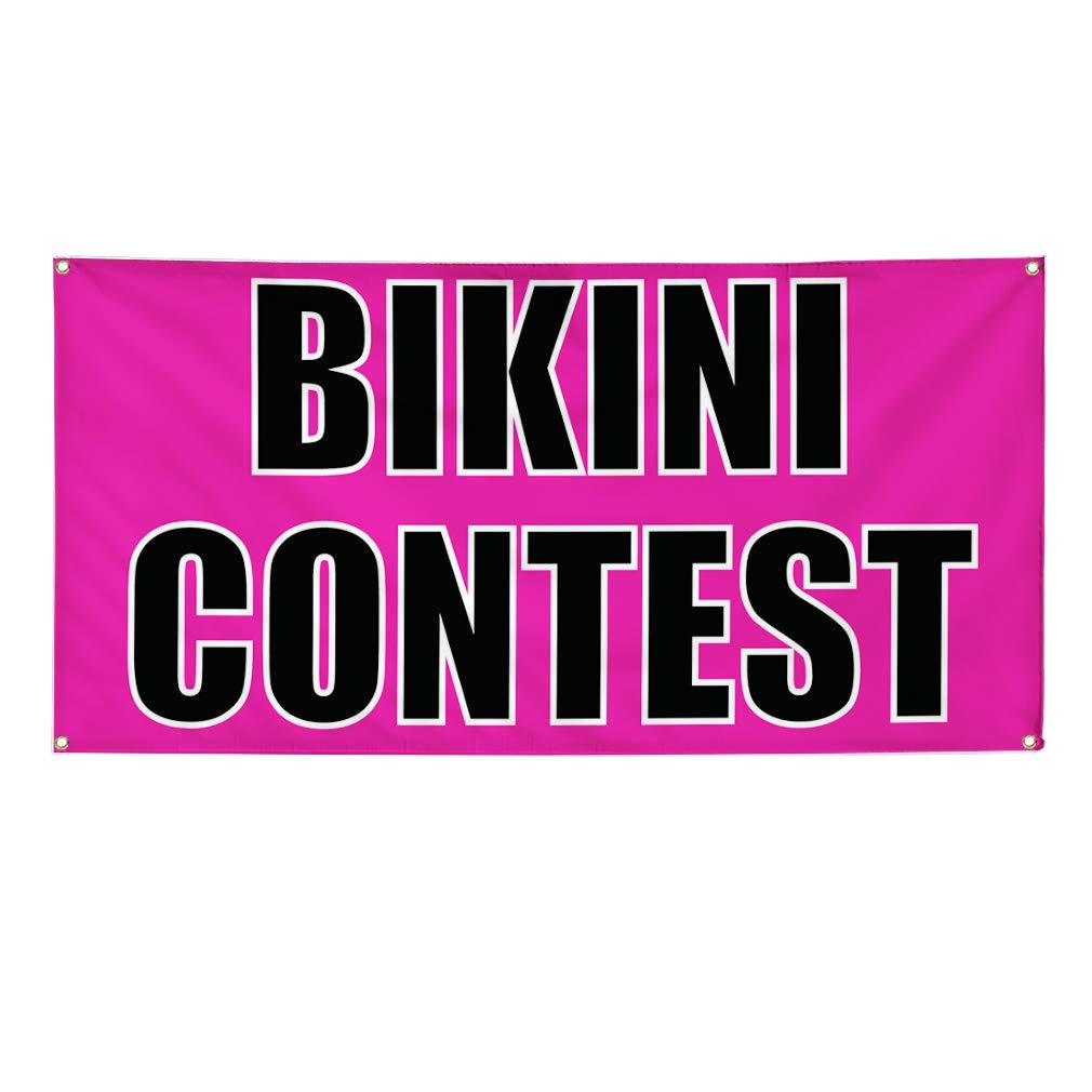 Custom Vinyl Banners for Outdoor Advertising - Weatherproof Bikini Contest & Yard Signs with 10 Grommets (60x144 Inches) - Perfect for Events, Business Promotion & Industrial Use