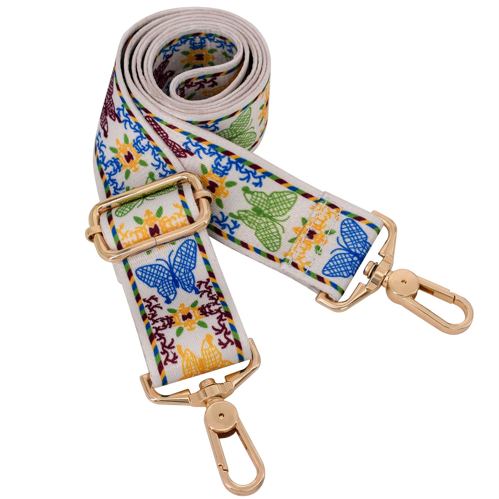 Replacement Crossbody Bag Strap with Metal Swivel Hook - Adjustable Shoulder Strap for Purse, Luggage & Guitar - Perfect for Travel, Concerts & Daily Use