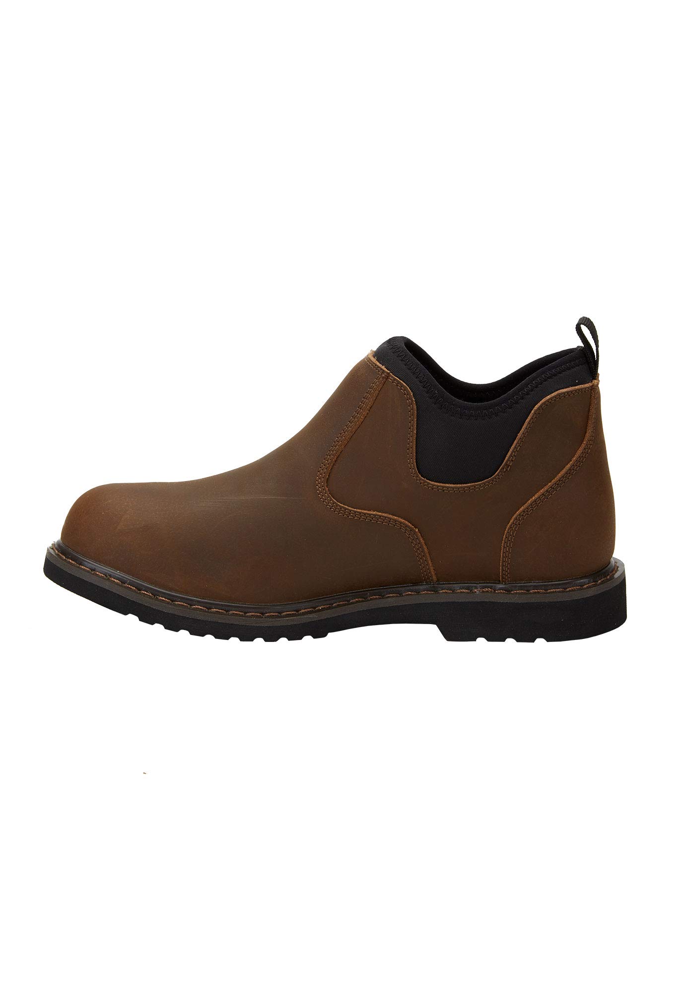 Boulder Creek by Kingsize Men's Wide Width Pull-On Work Boots - Comfortable Slip Resistant Shoes for Outdoor, Hiking & Construction Work