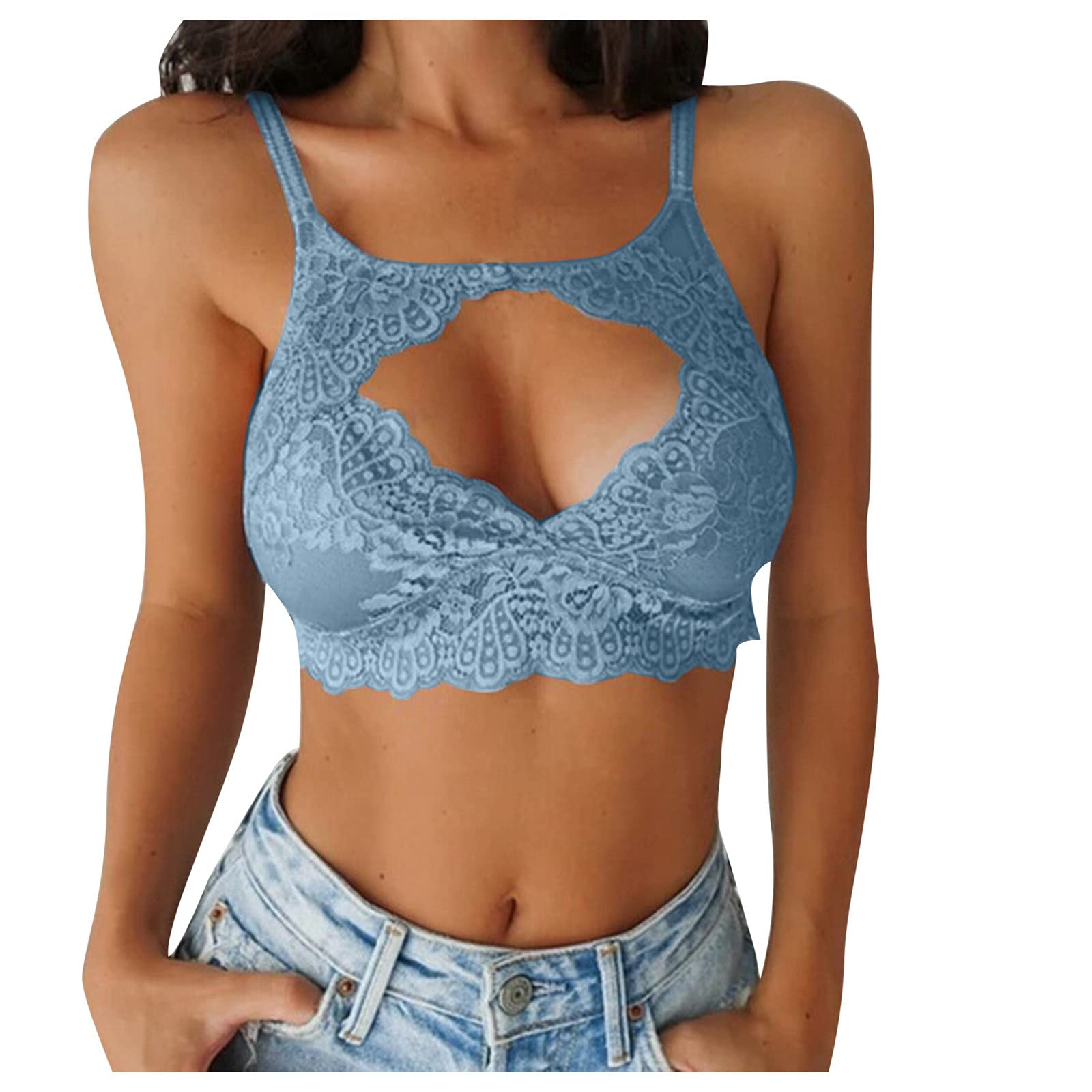 Sexy Women's Lingerie Set with Garter Belts & Wire-Free Comfort Bra - Yoga Cami Top for Date Night, Boudoir Photography & Intimate Moments