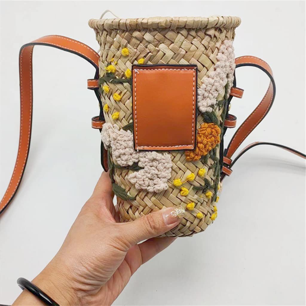 Natural Aquatic Grass Woven Crossbody Bag for Women - Eco-Friendly Handmade Phone Purse (One Size, Photo Color) | Perfect for Beach Outings, Summer Fashion & Boho Style Accessories