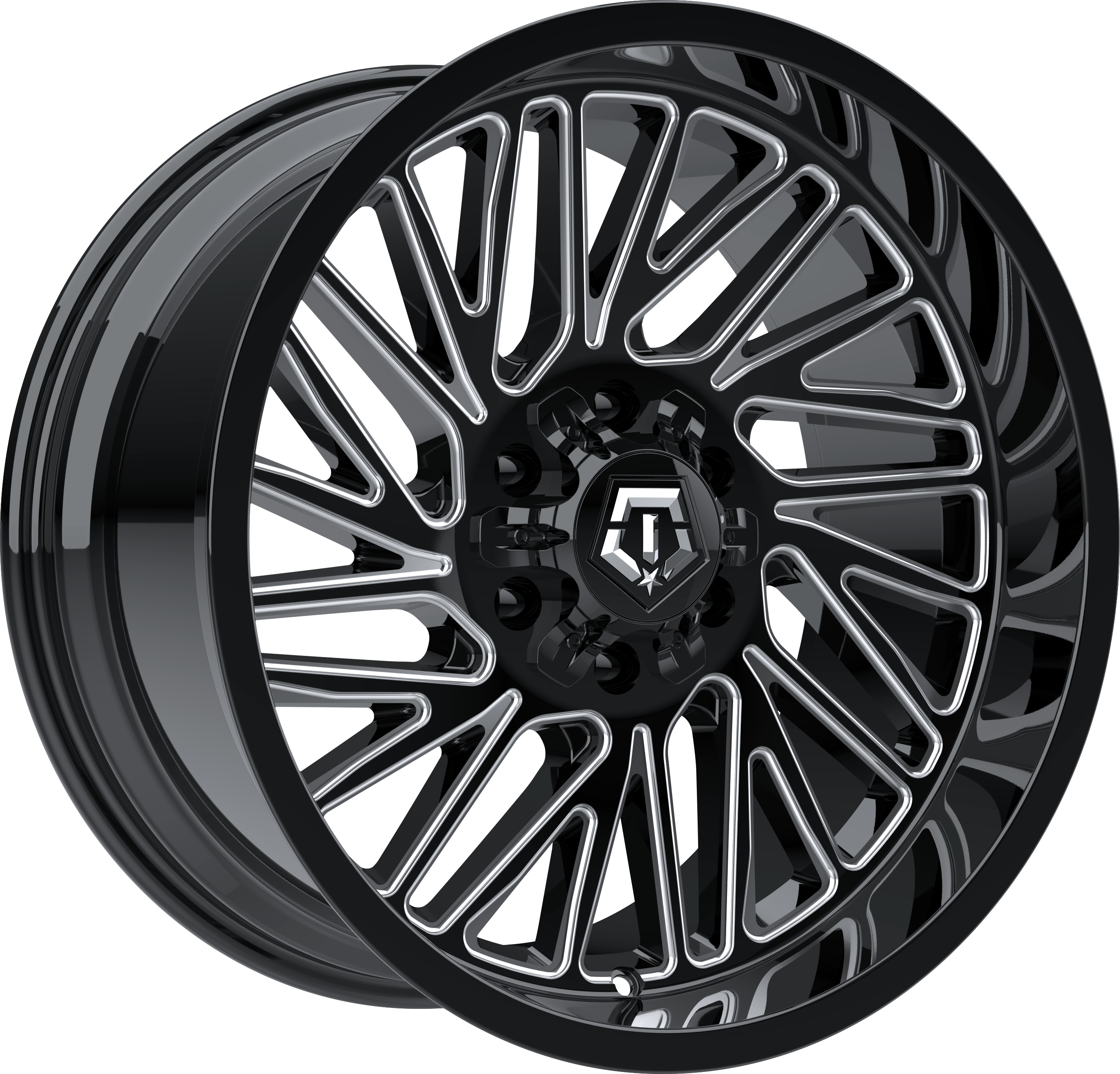 22x10 6x135 ET10 CB106.1 Black Machined Wheels - Fit for Trucks & SUVs - Perfect for Off-Road Adventures & Daily Commuting